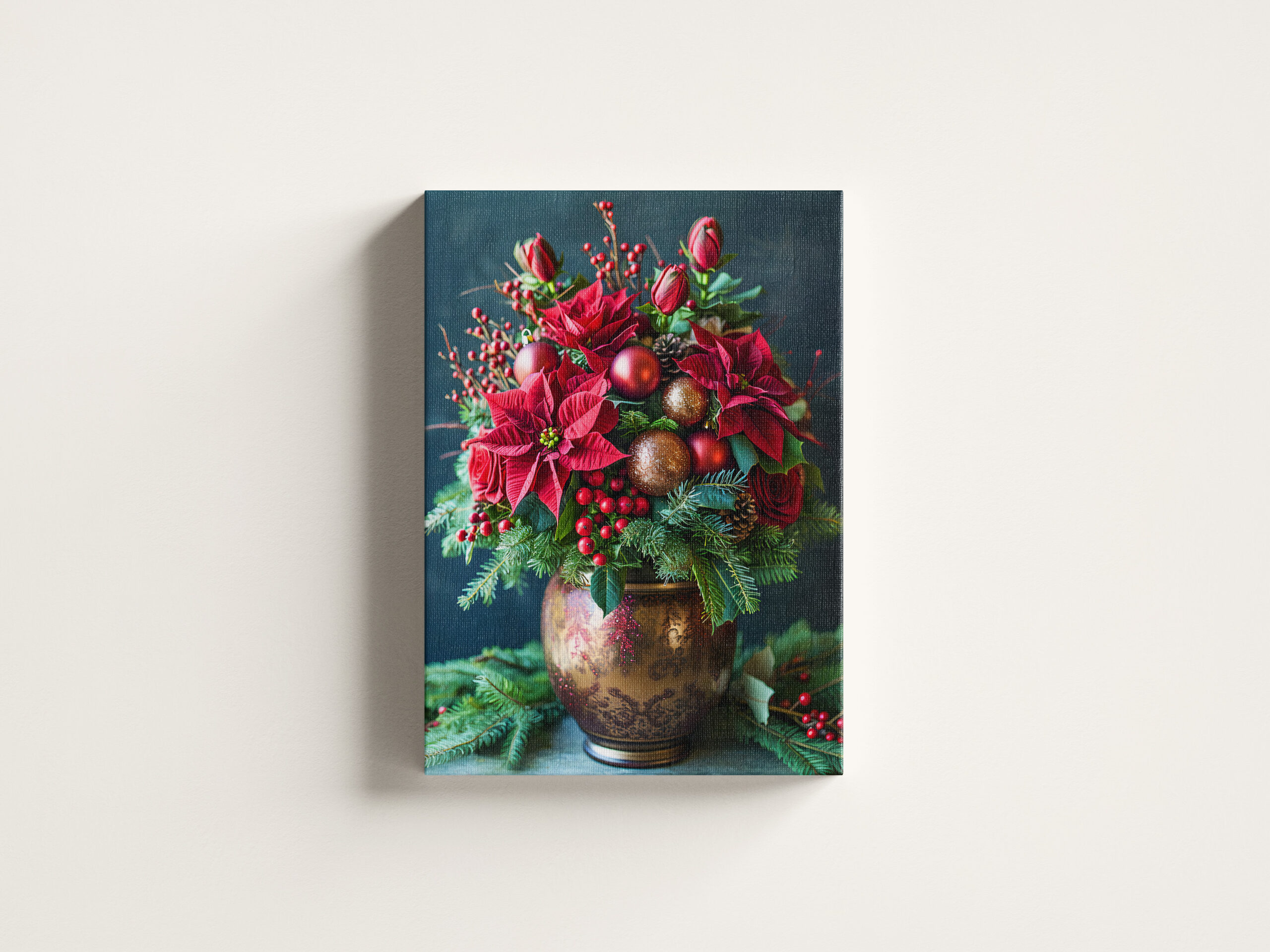 raxxa Canva: Festive Holiday Floral Arrangement Still Life - Imagen 3