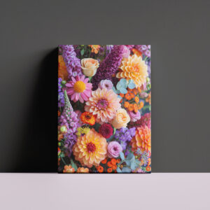 raxxa Canva: Vibrant Mixed Flower Bouquet Still Life