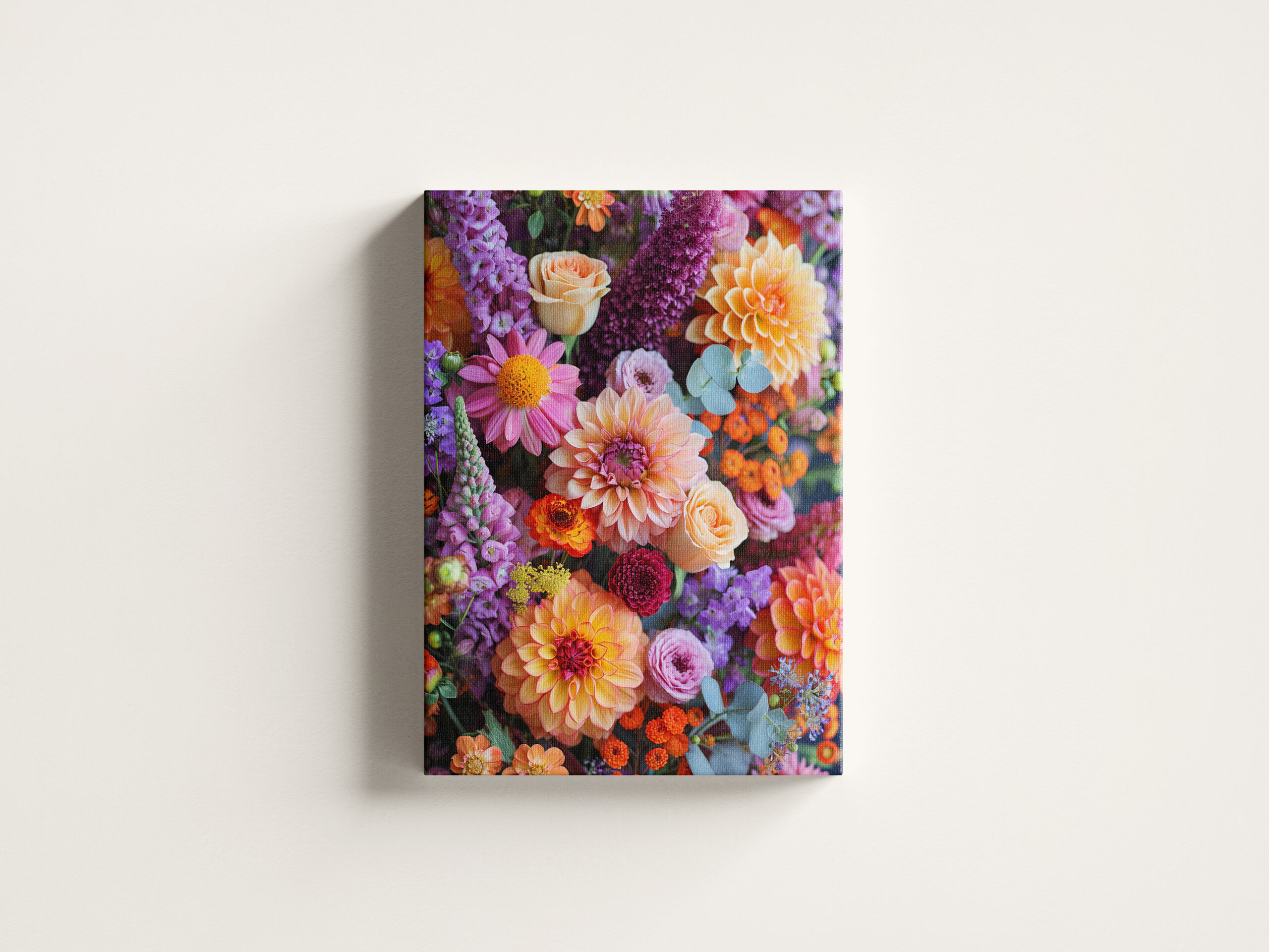 raxxa Canva: Vibrant Mixed Flower Bouquet Still Life - Image 3