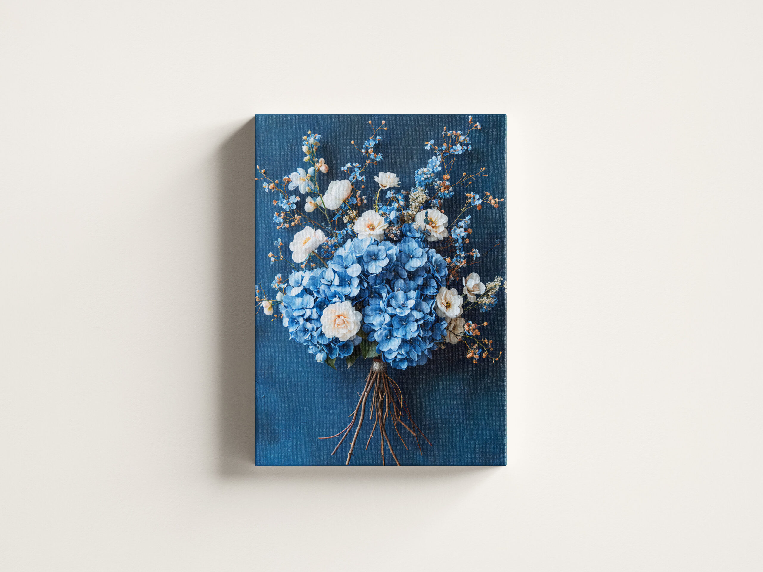 raxxa Canva: Blue Hydrangea and White Rose Bouquet Still Life – Bild 3
