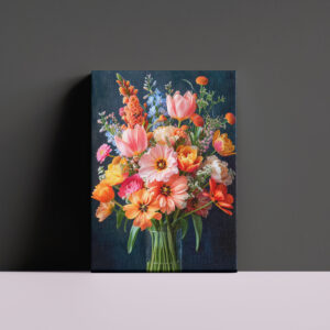 raxxa Canva: Bright Floral Bouquet Still Life