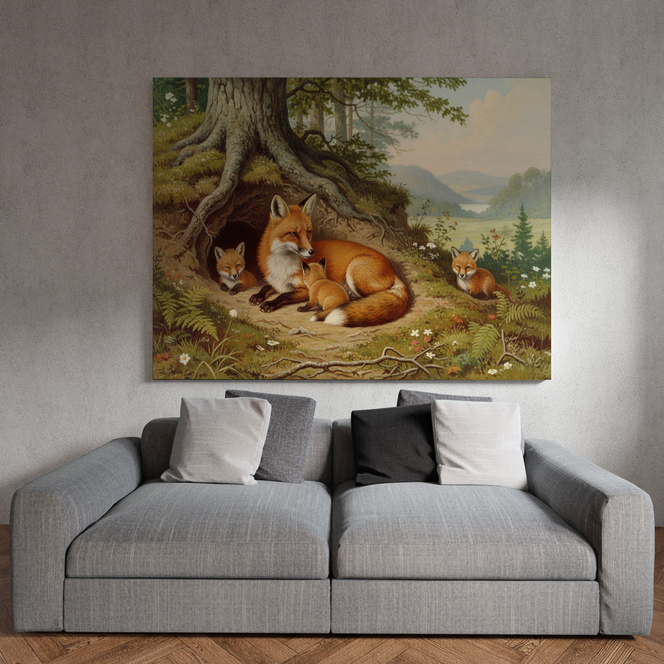 raxxa Canva: Fuchs mit Jungtieren - immagine 2