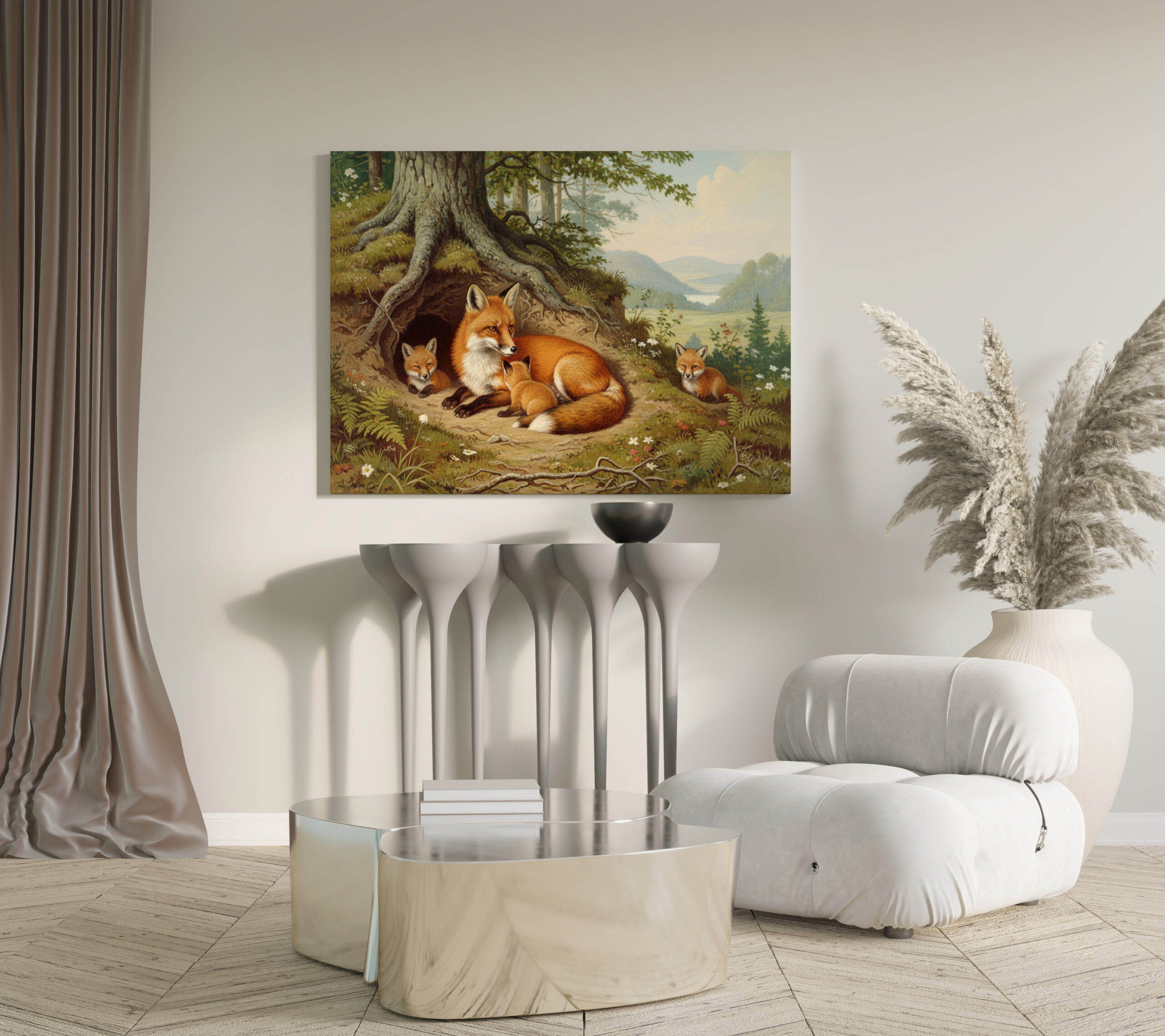 raxxa Canva: Fuchs mit Jungtieren - immagine 3