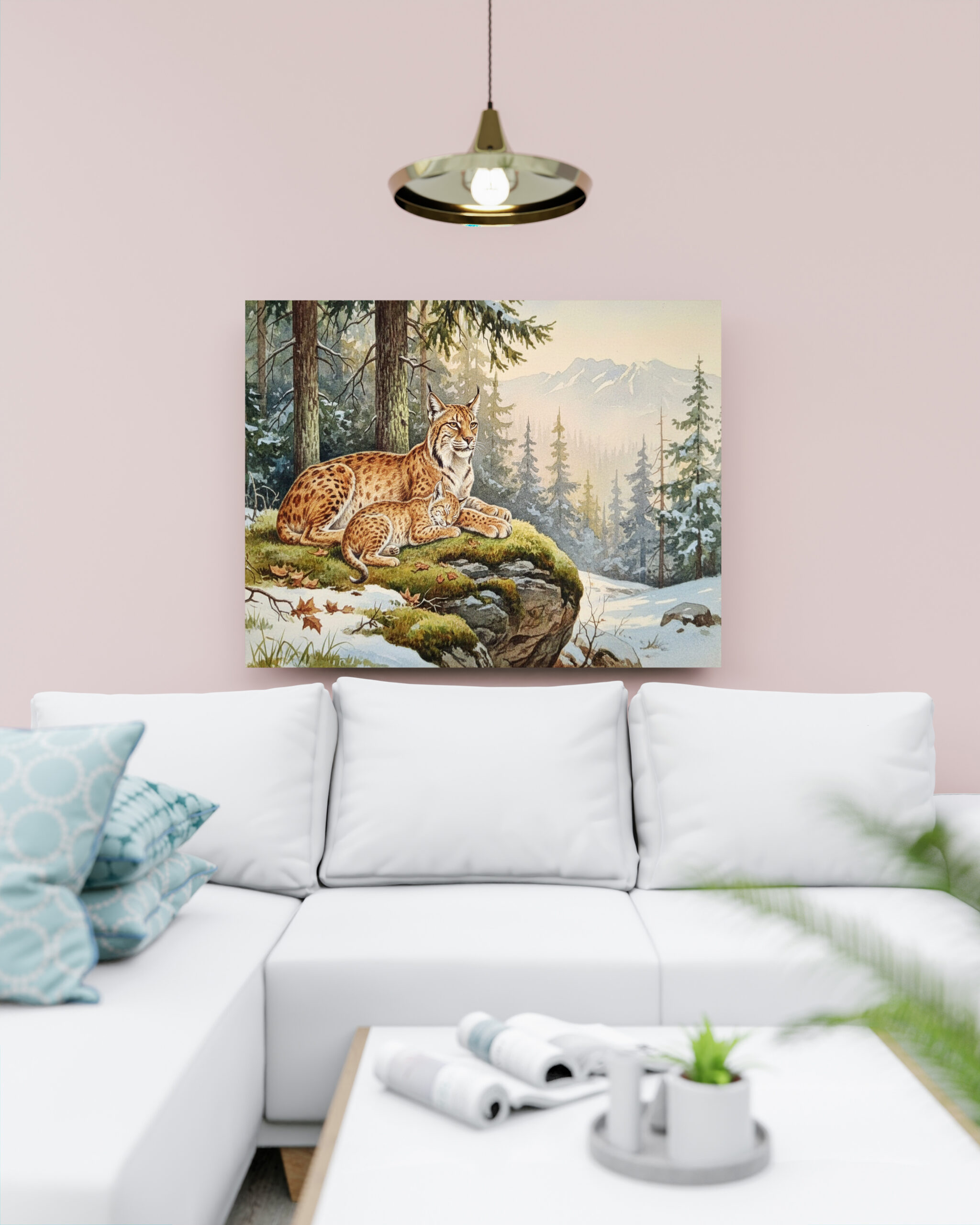 raxxa Canva: Luchs mit Jungtier – Image 2