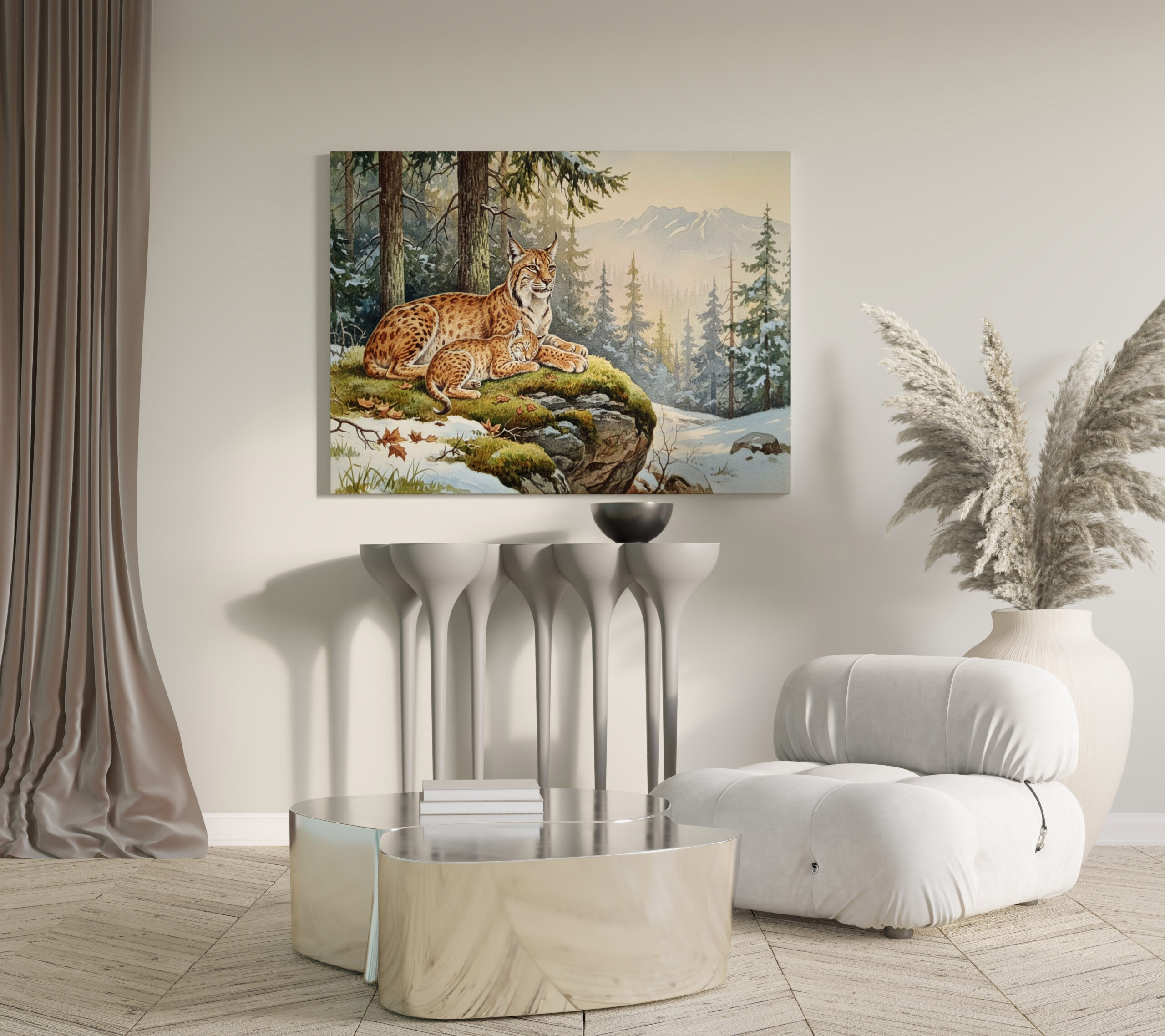 raxxa Canva: Luchs mit Jungtier – Image 3