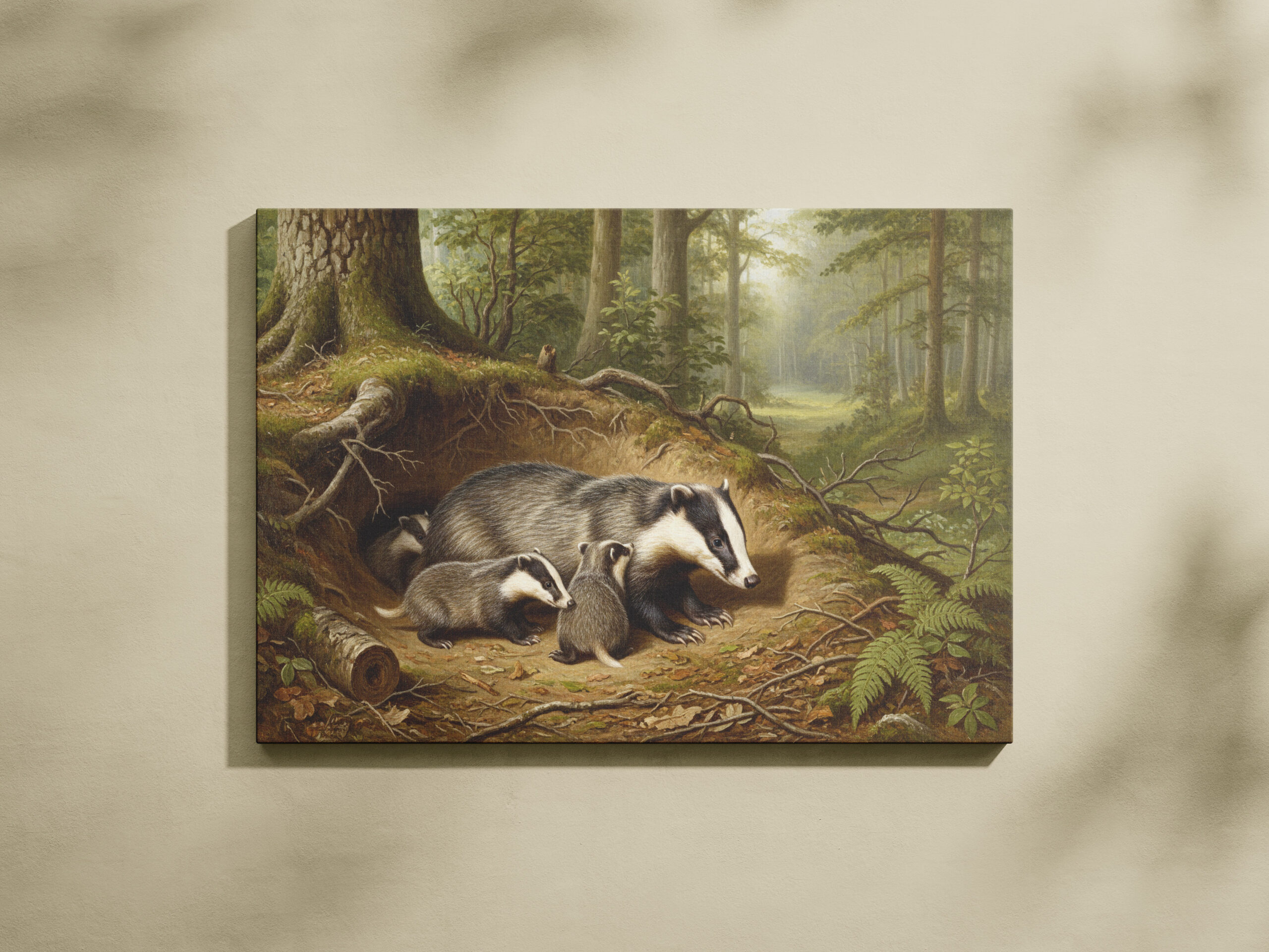 raxxa Canva: Dachs mit Jungtier - immagine 2