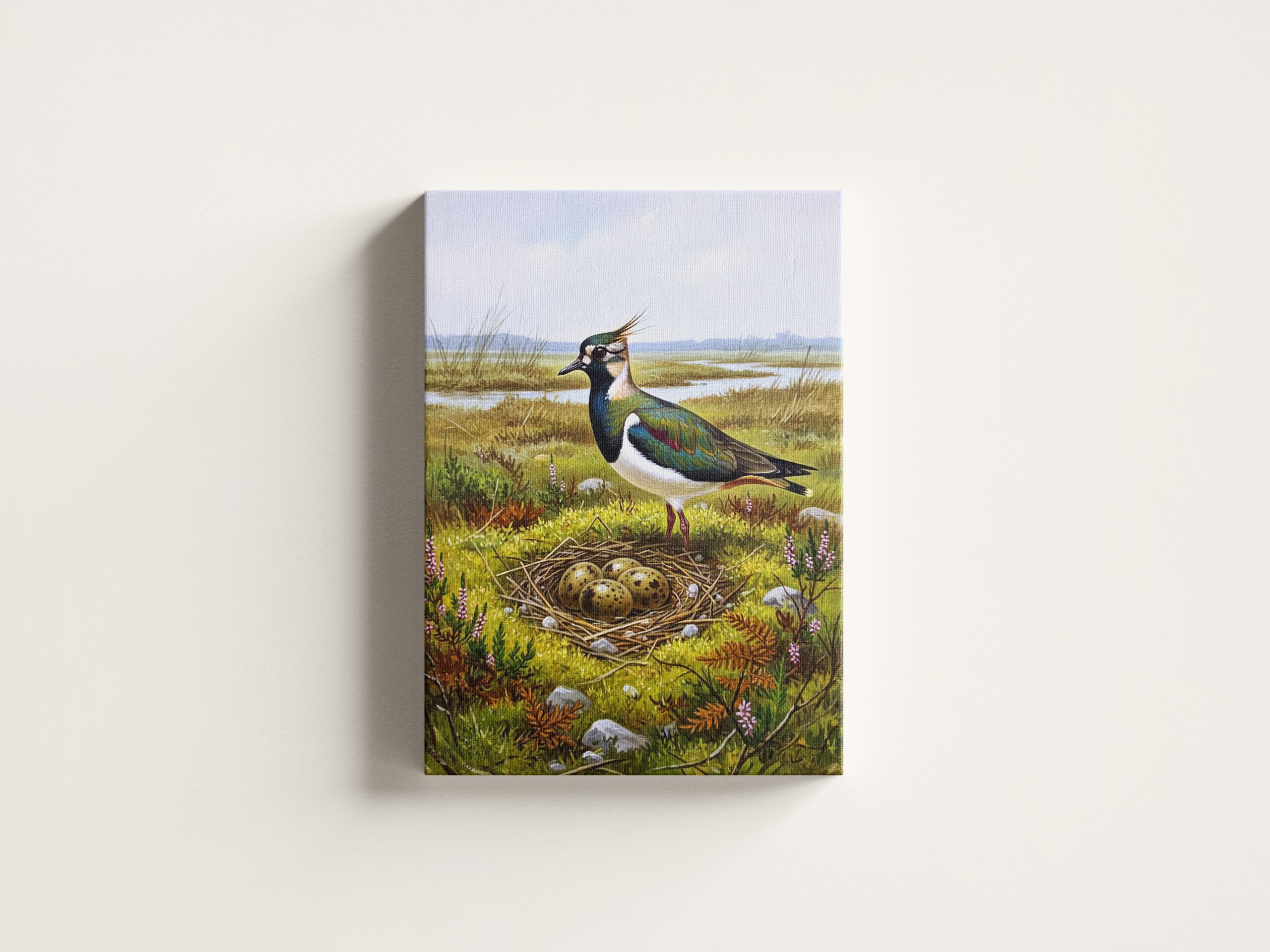 raxxa Canva: Kiebitz mit Nest - europäischer Vogel - immagine 3