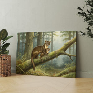raxxa Canva: Baummarder mit Jungtier