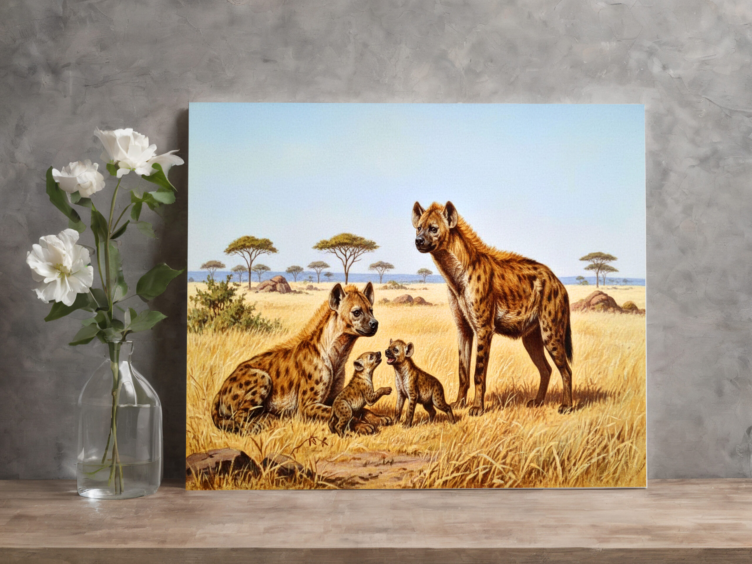 raxxa Canva: Hyänen mit Jungtieren in Afrika – Bild 2