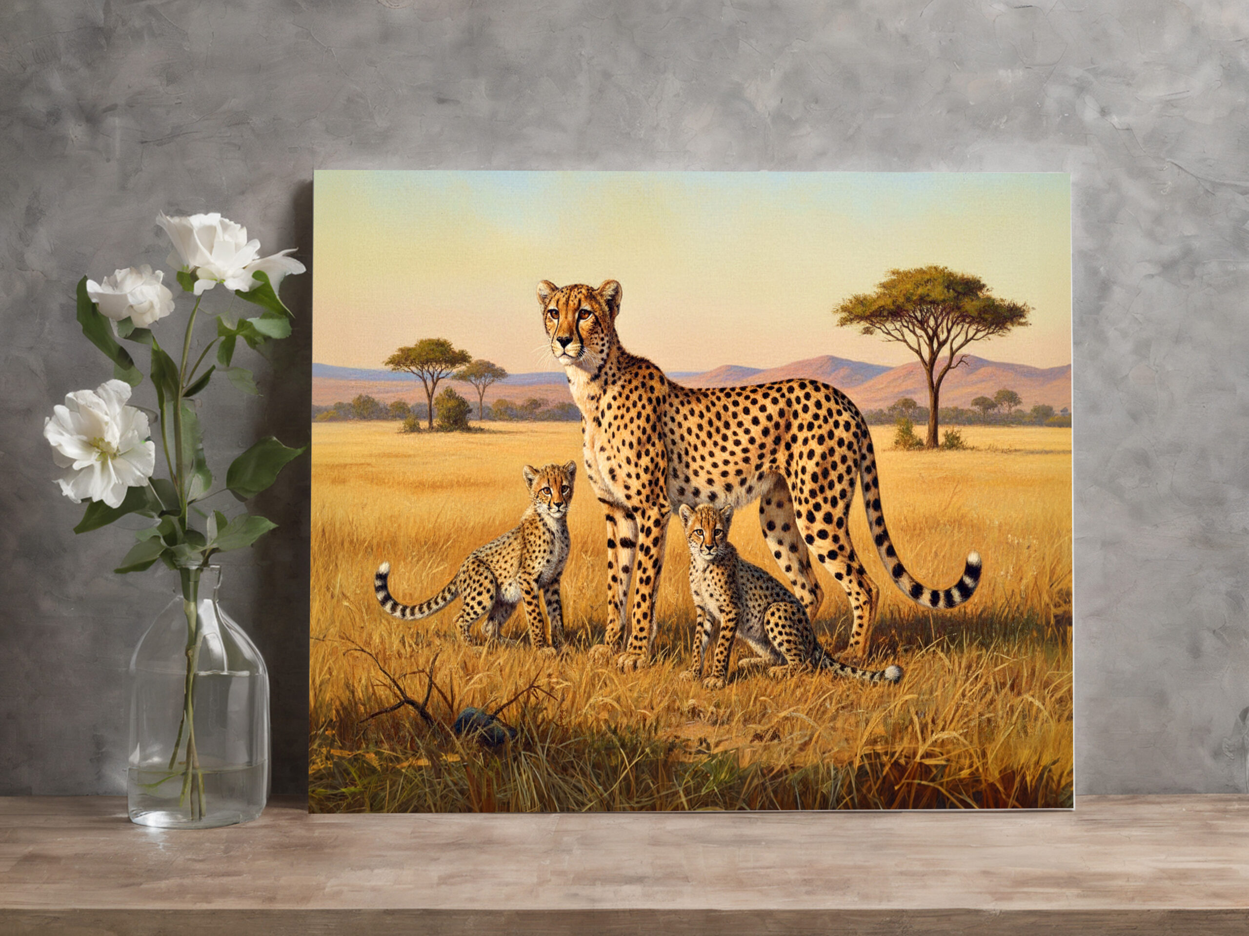 raxxa Canva: Gepard mit Jungtieren in Afrika – Bild 3