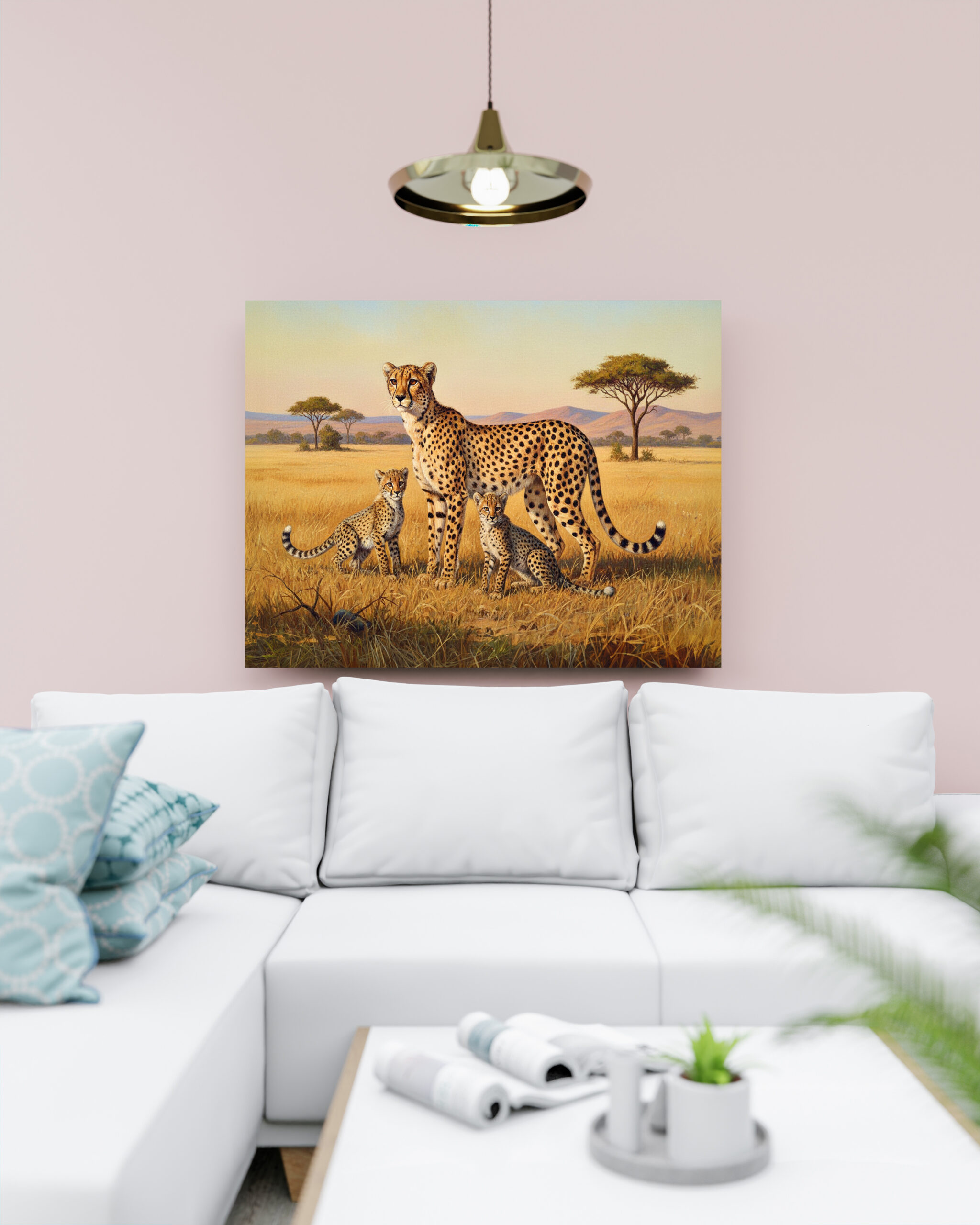 raxxa Canva: Gepard mit Jungtieren in Afrika – Bild 2