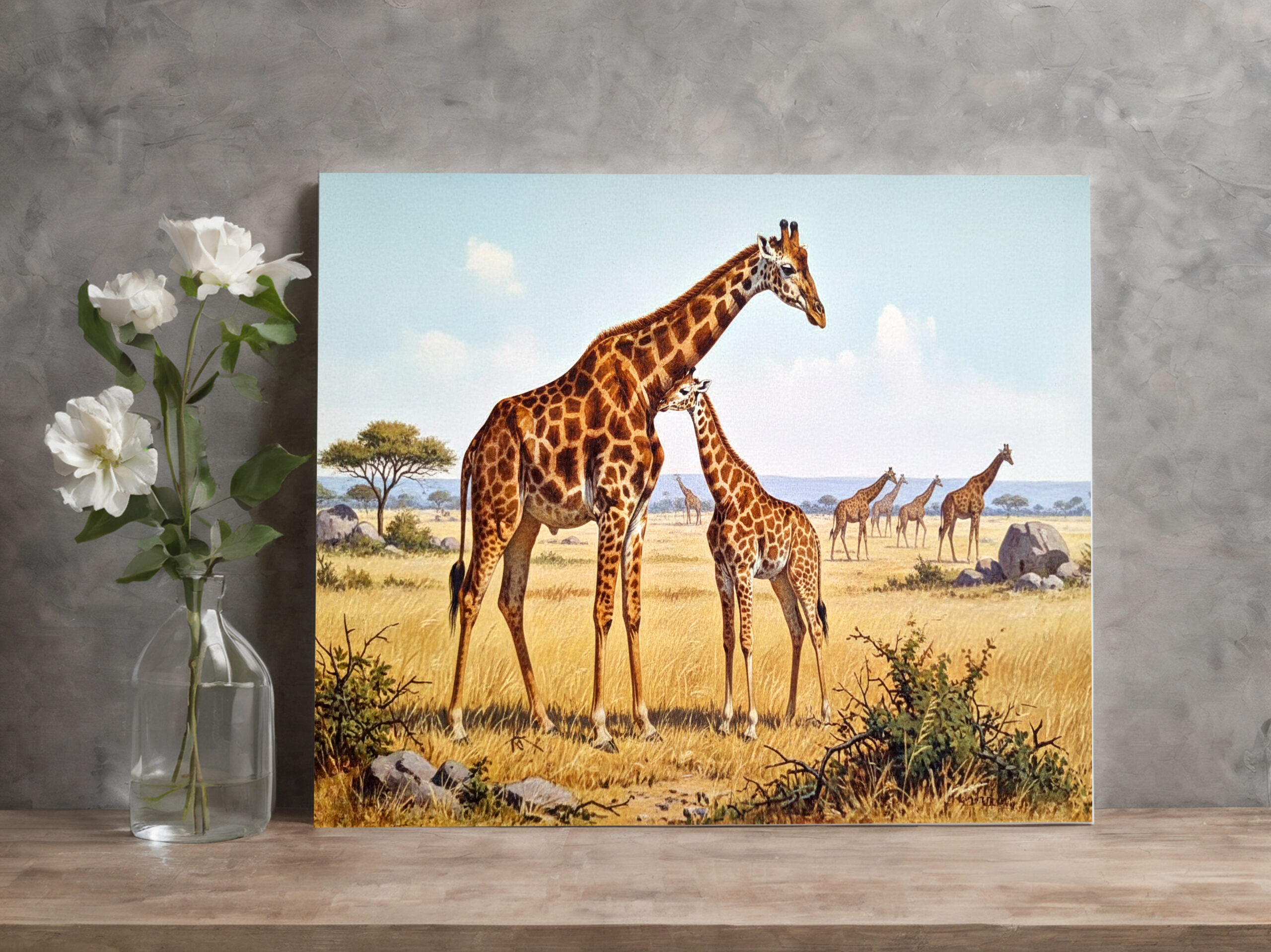 raxxa Canva: Giraffen in Afrika mit Jungtier - Image 3