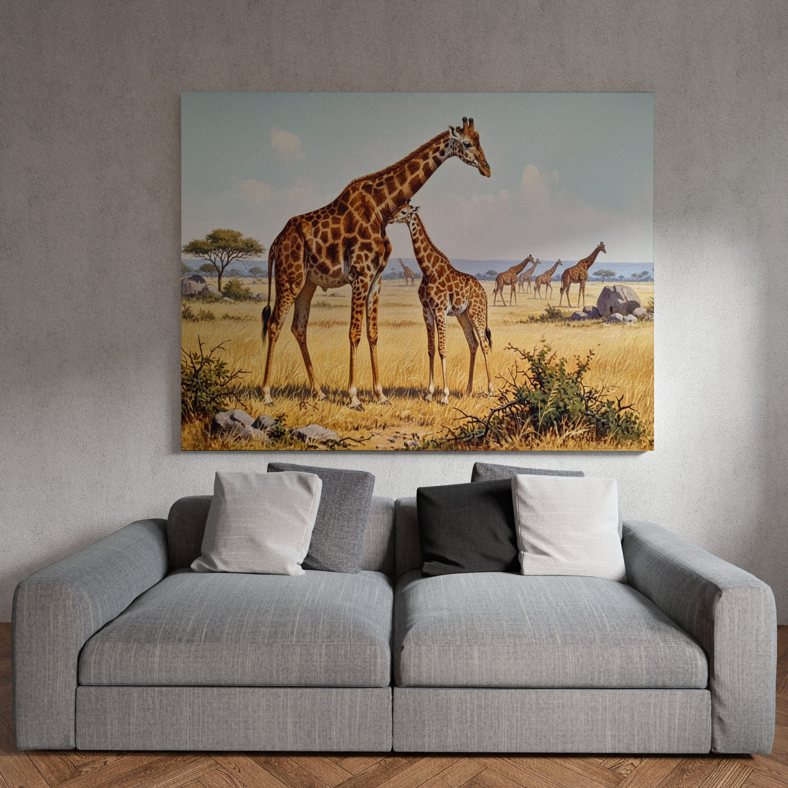 raxxa Canva: Giraffen in Afrika mit Jungtier - Image 2