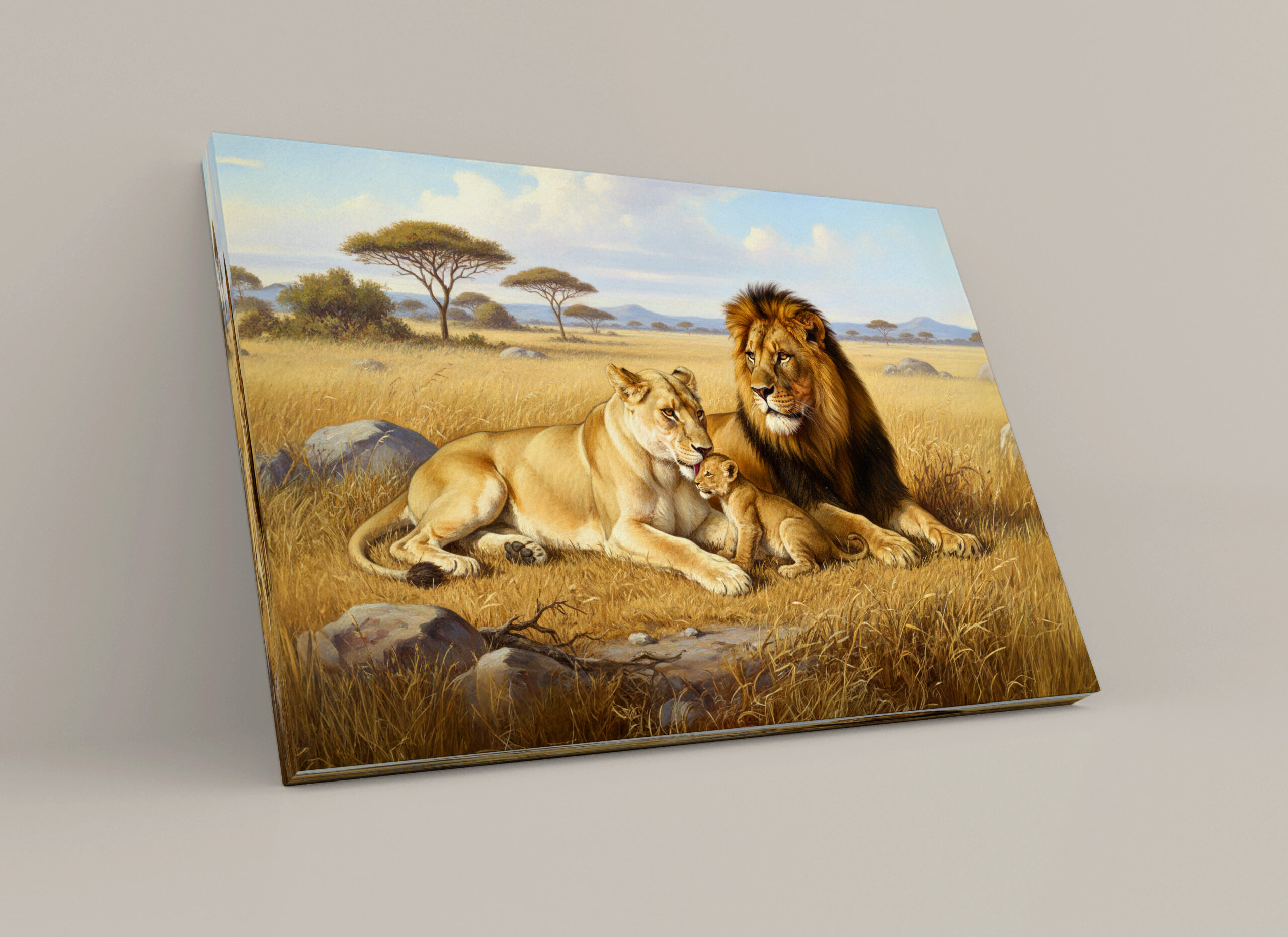 raxxa Canva: Löwenfamilie in Afrika - Imagen 3