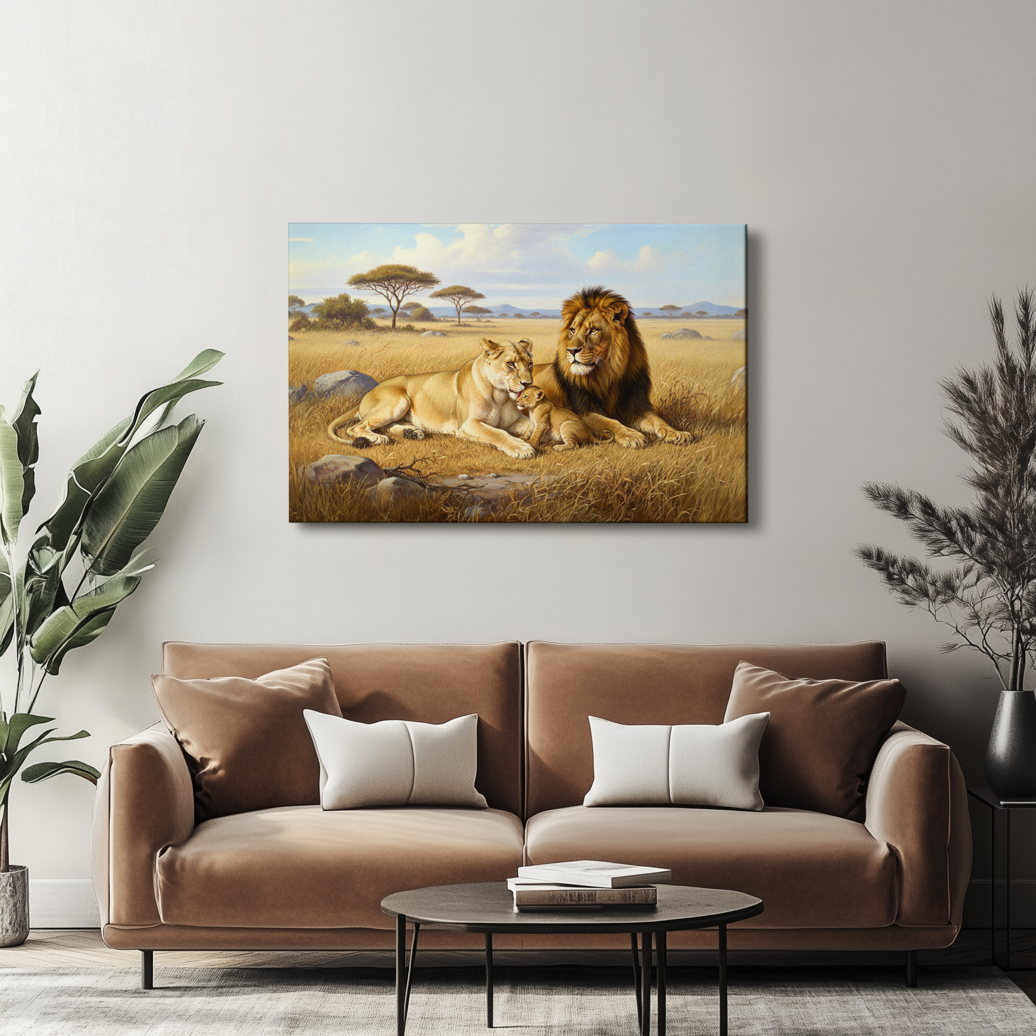 raxxa Canva: Löwenfamilie in Afrika