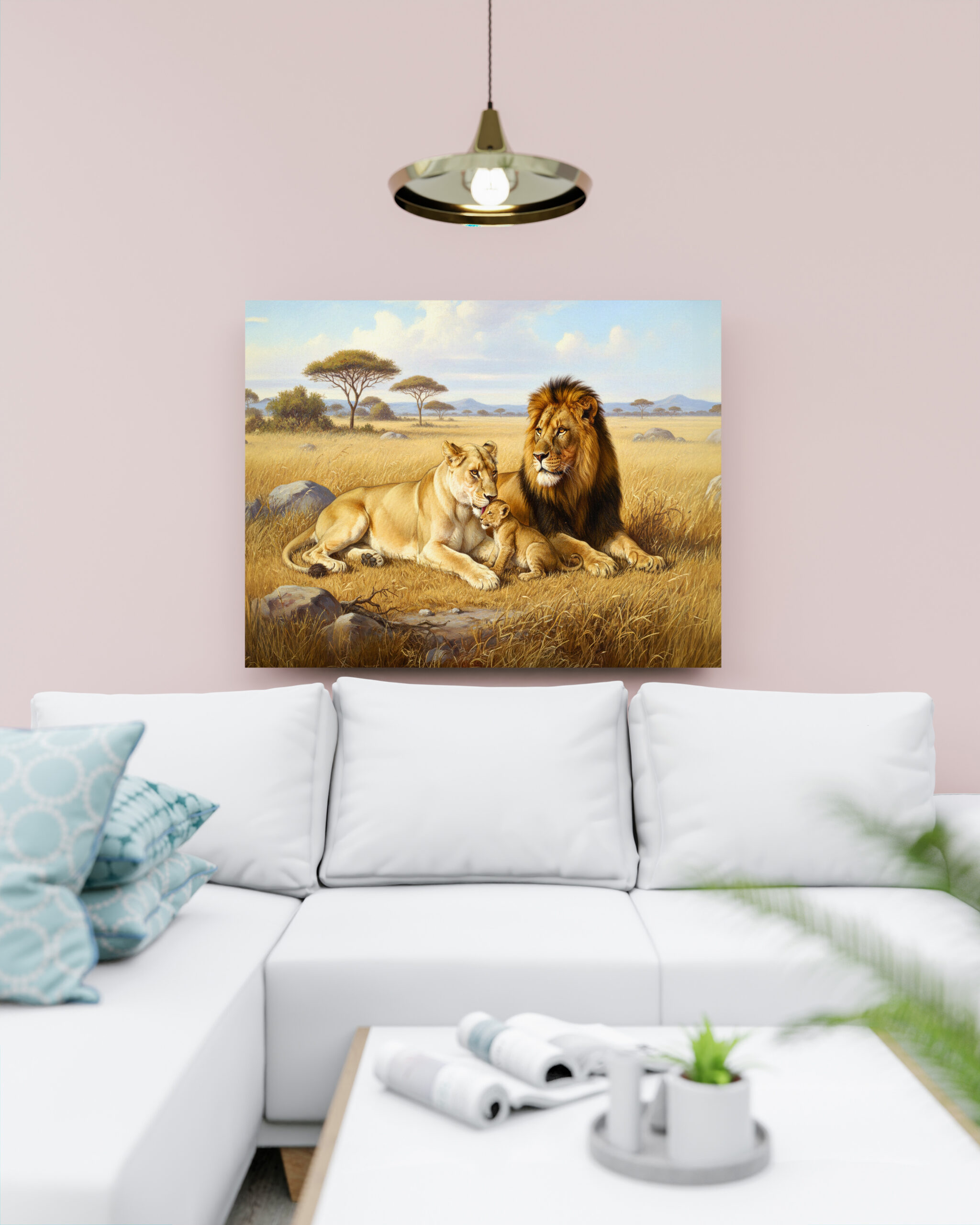 raxxa Canva: Löwenfamilie in Afrika - Imagen 2