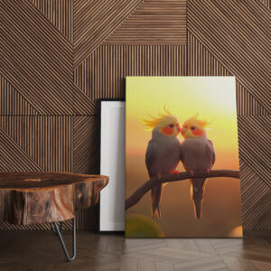 raxxa Canva: Niedliche Nymphensittiche - voller Liebe