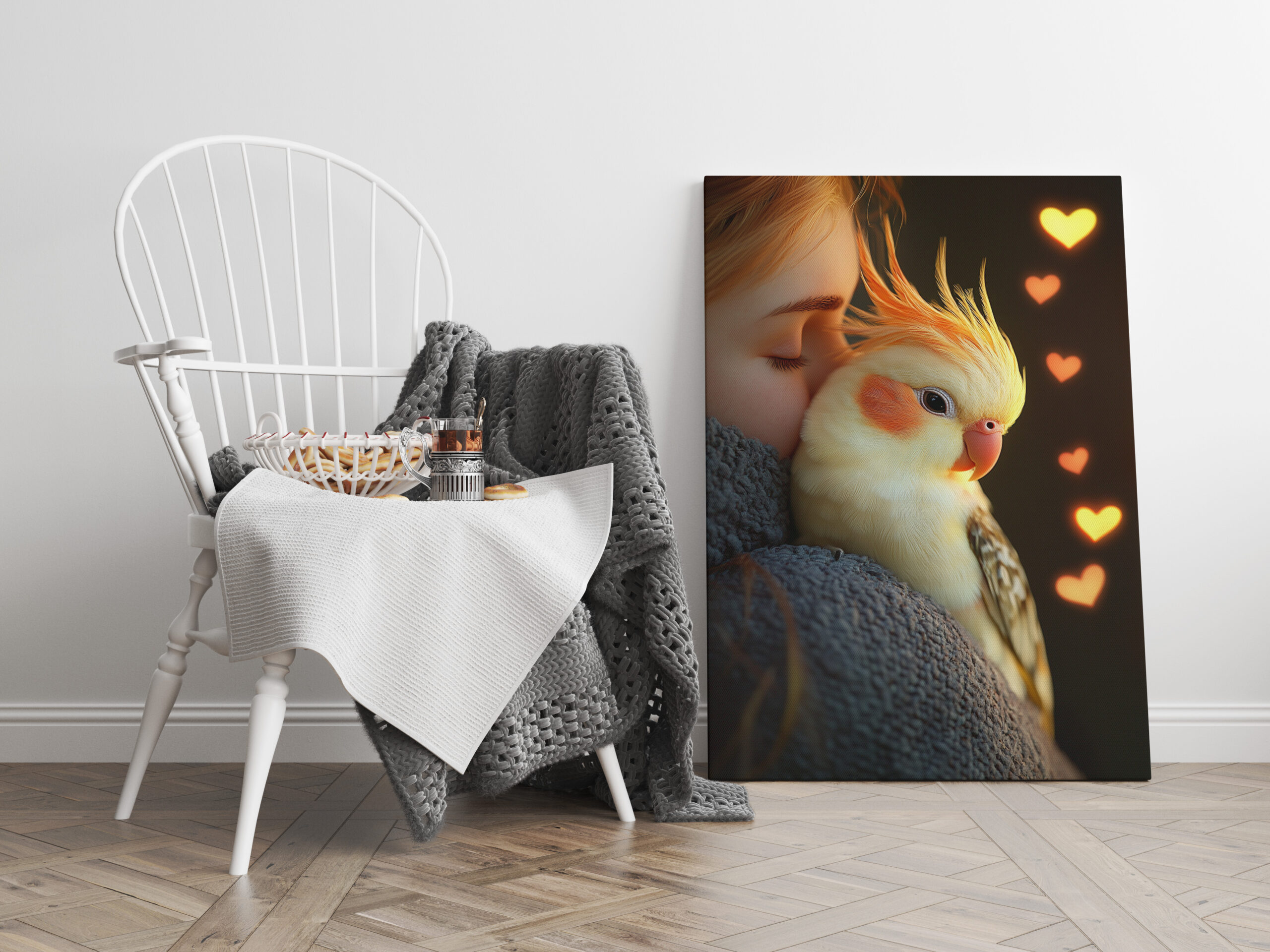 raxxa Canva: Niedlicher Nymphensittich beim kuscheln - Image 2