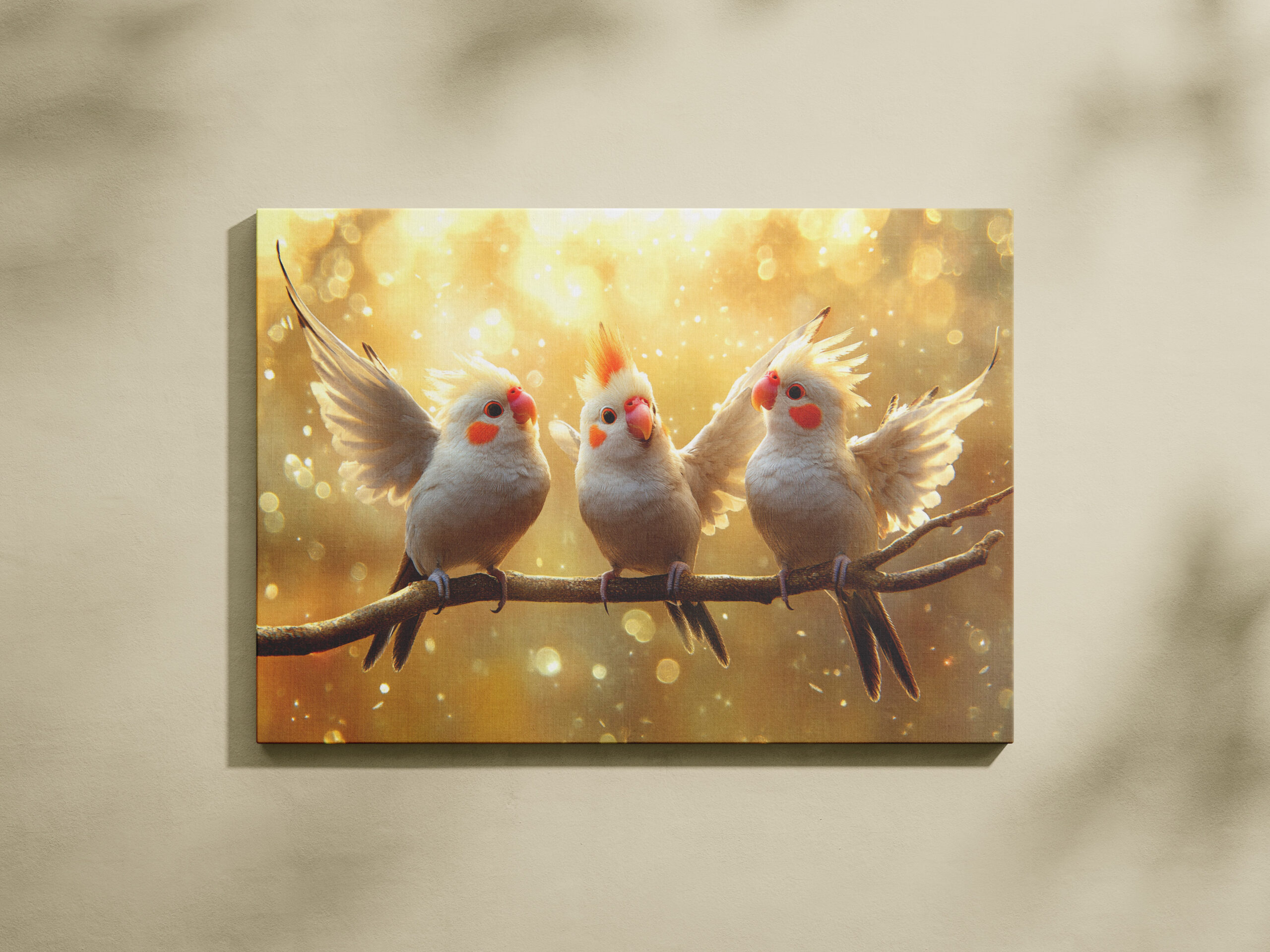 raxxa Canva: Nymphensittiche auf dem Ast - immagine 2