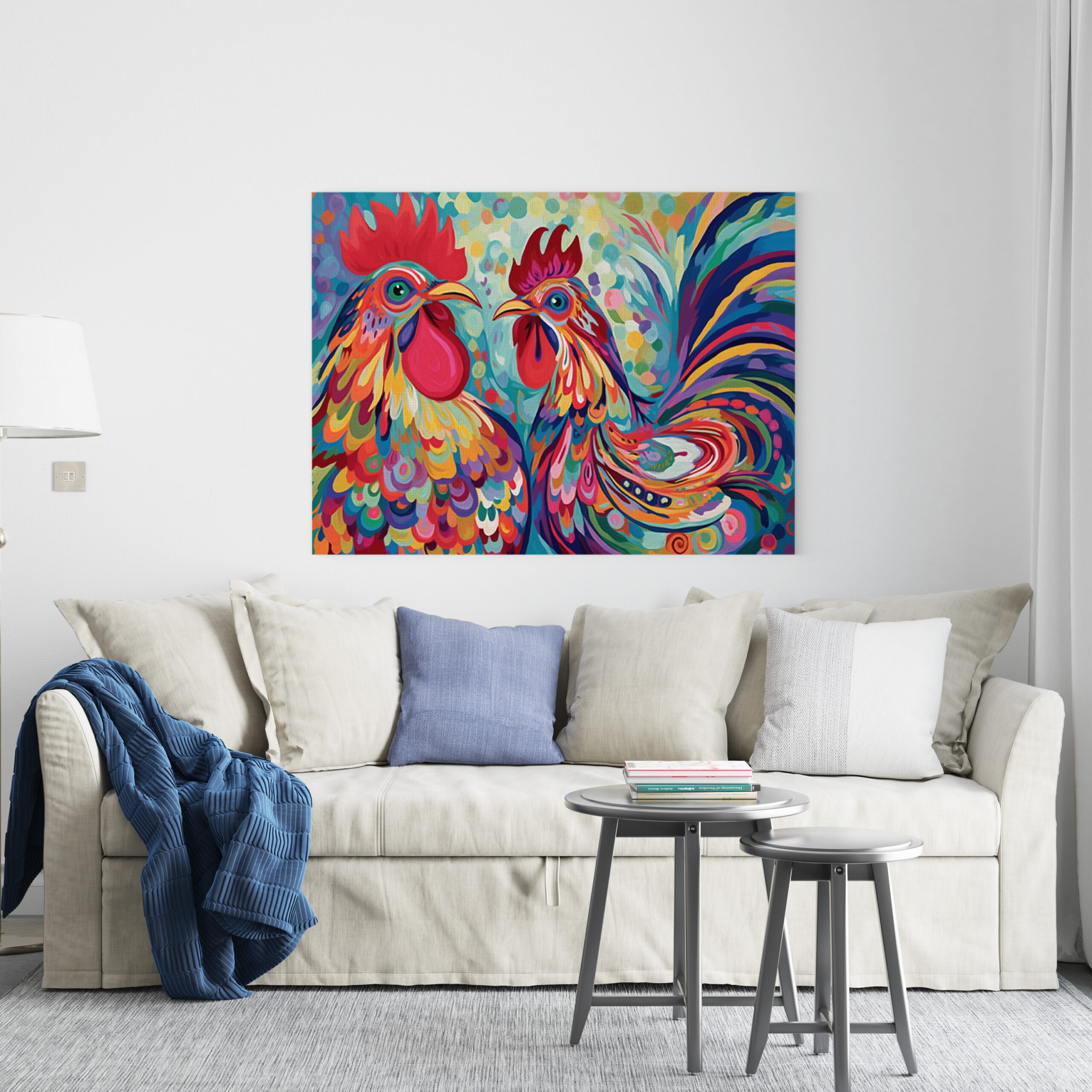 raxxa Canva: Farbenfrohe Hühner – Bild 2
