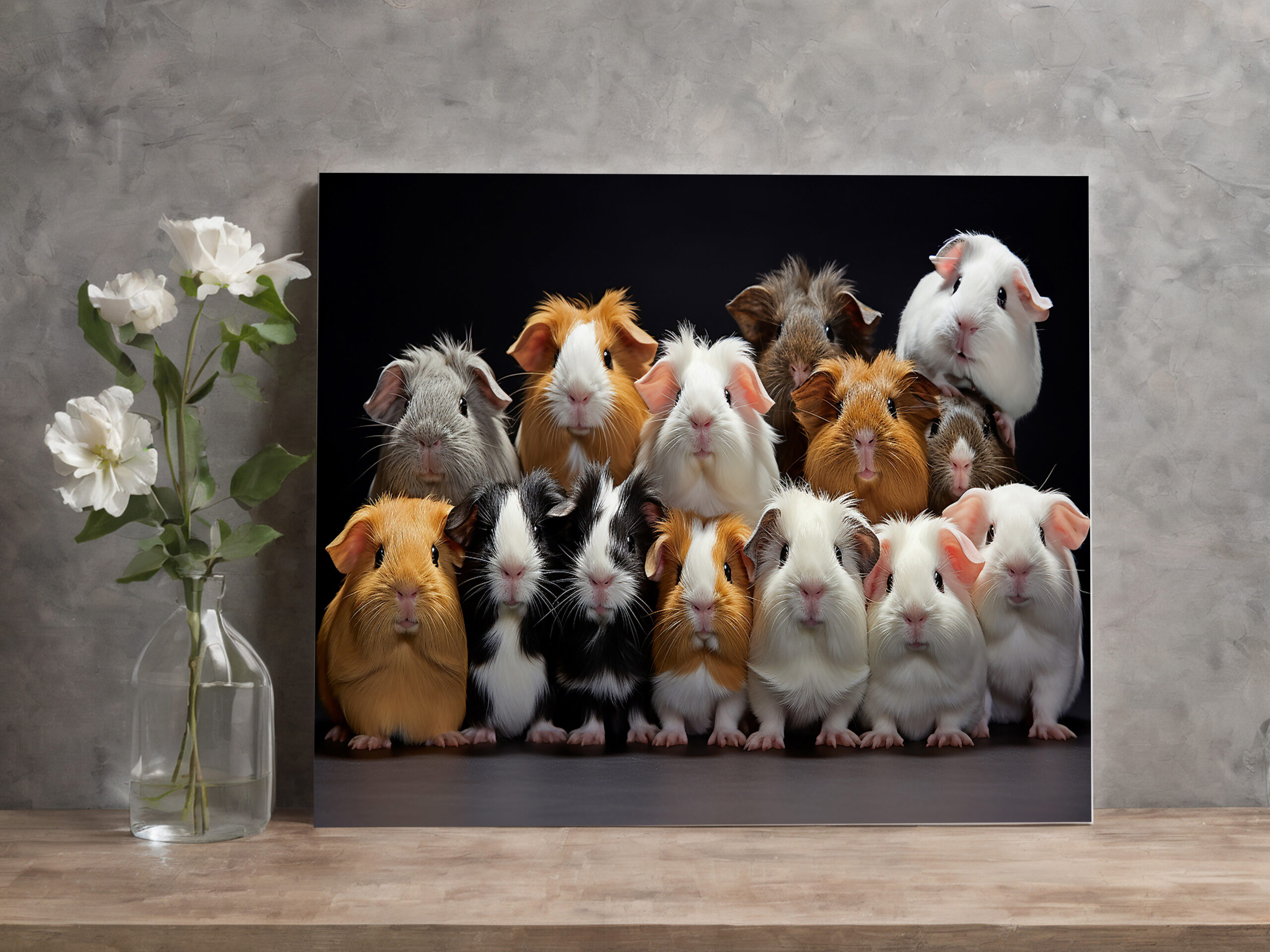 raxxa Canva: Gruppenbild mit fröhlichen Meerschweinchen