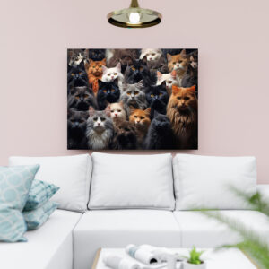 raxxa Canva: Gruppenbild mit neugierigen Katzen