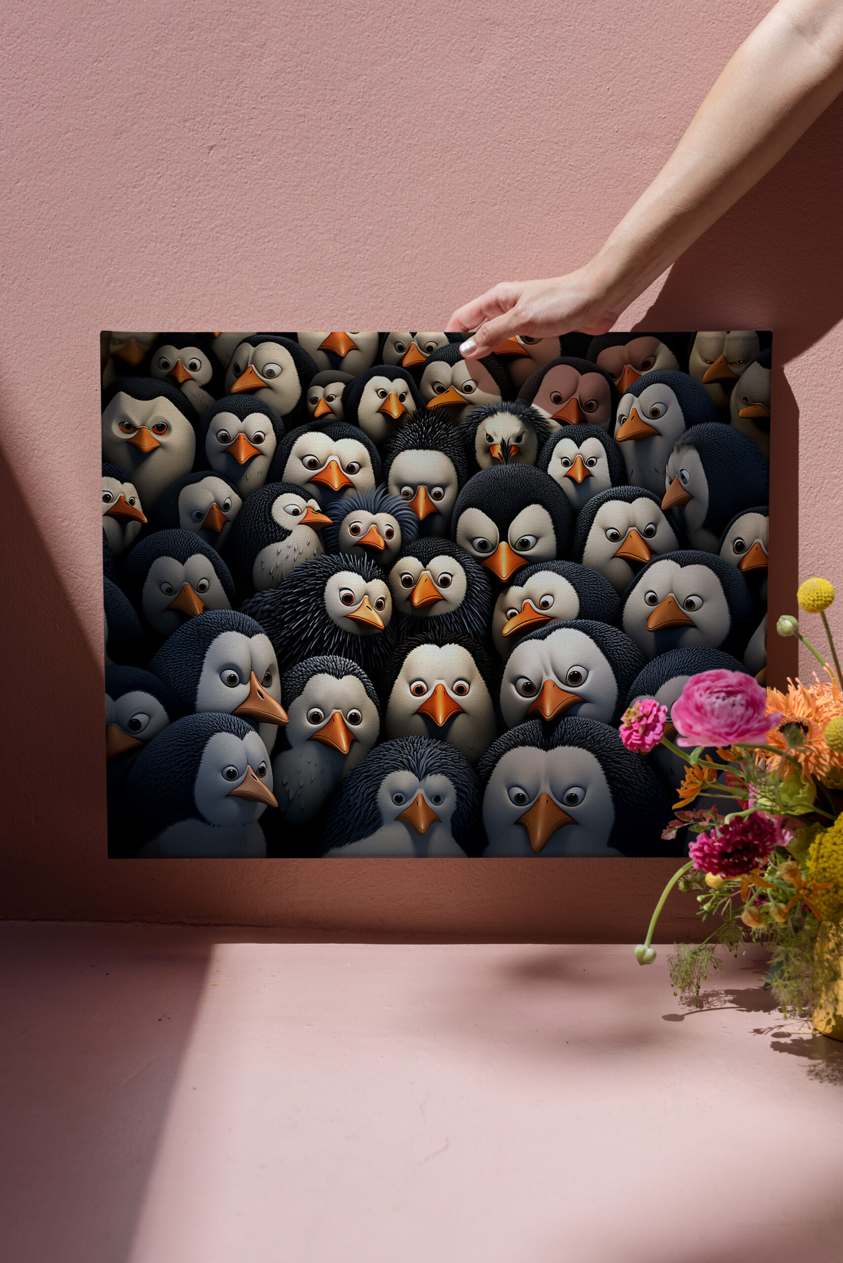 raxxa Canva: Gruppenbild mit beobachtenden Pinguinen – Bild 3