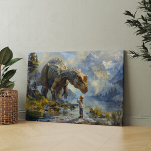 raxxa Canva: Dinosaurier und kleiner Junge - mein bester Freund