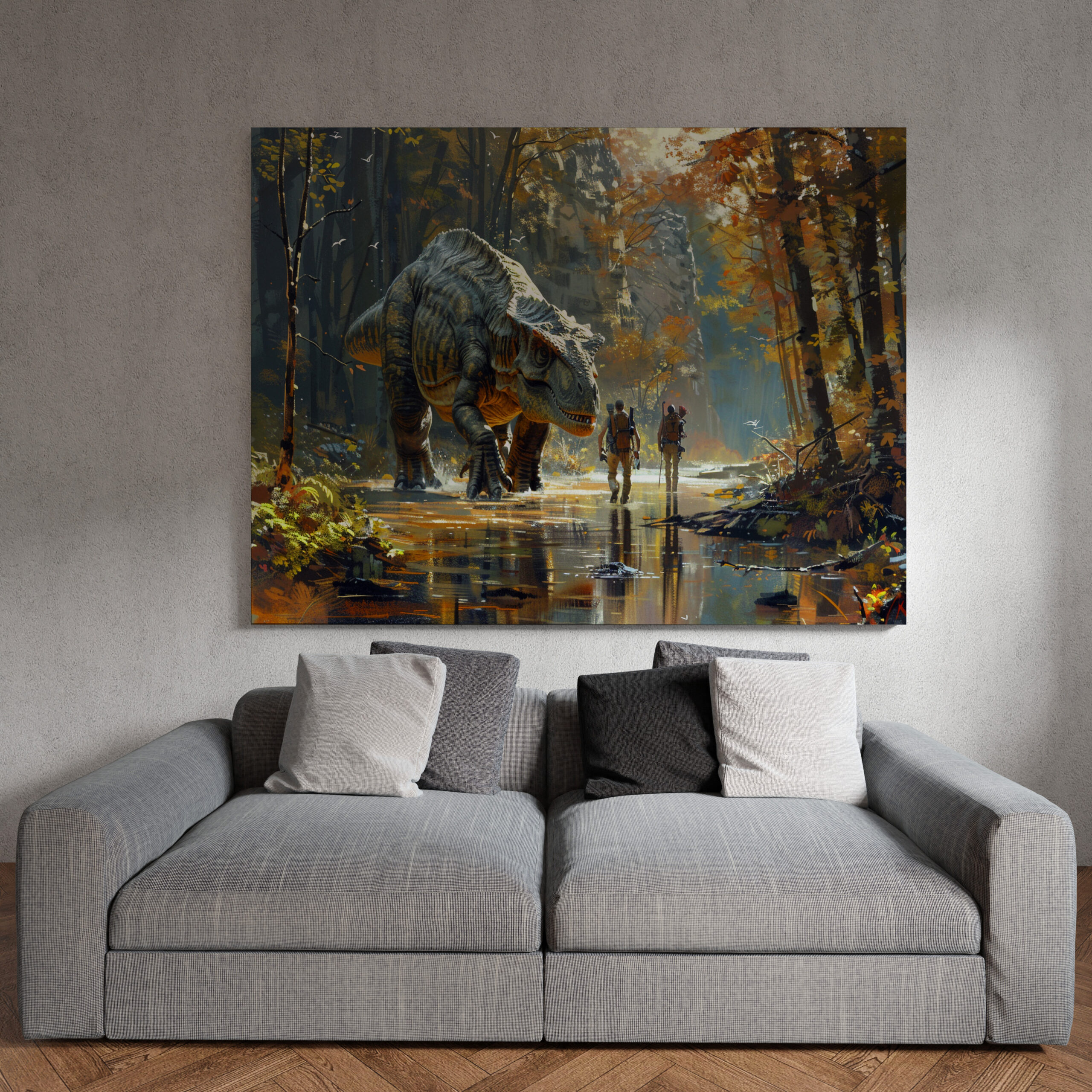 raxxa Canva: Großer Saurier und seine Menschenfreunde - Image 3