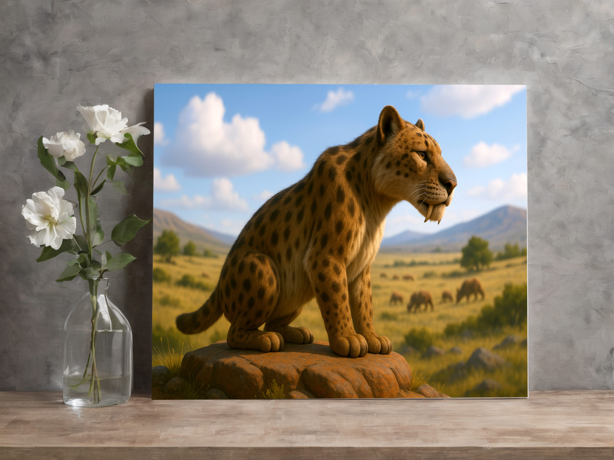 raxxa Canva: Ausgestorben in der Eiszeit - Säbelzahnkatze Homotherium serum – Image 3