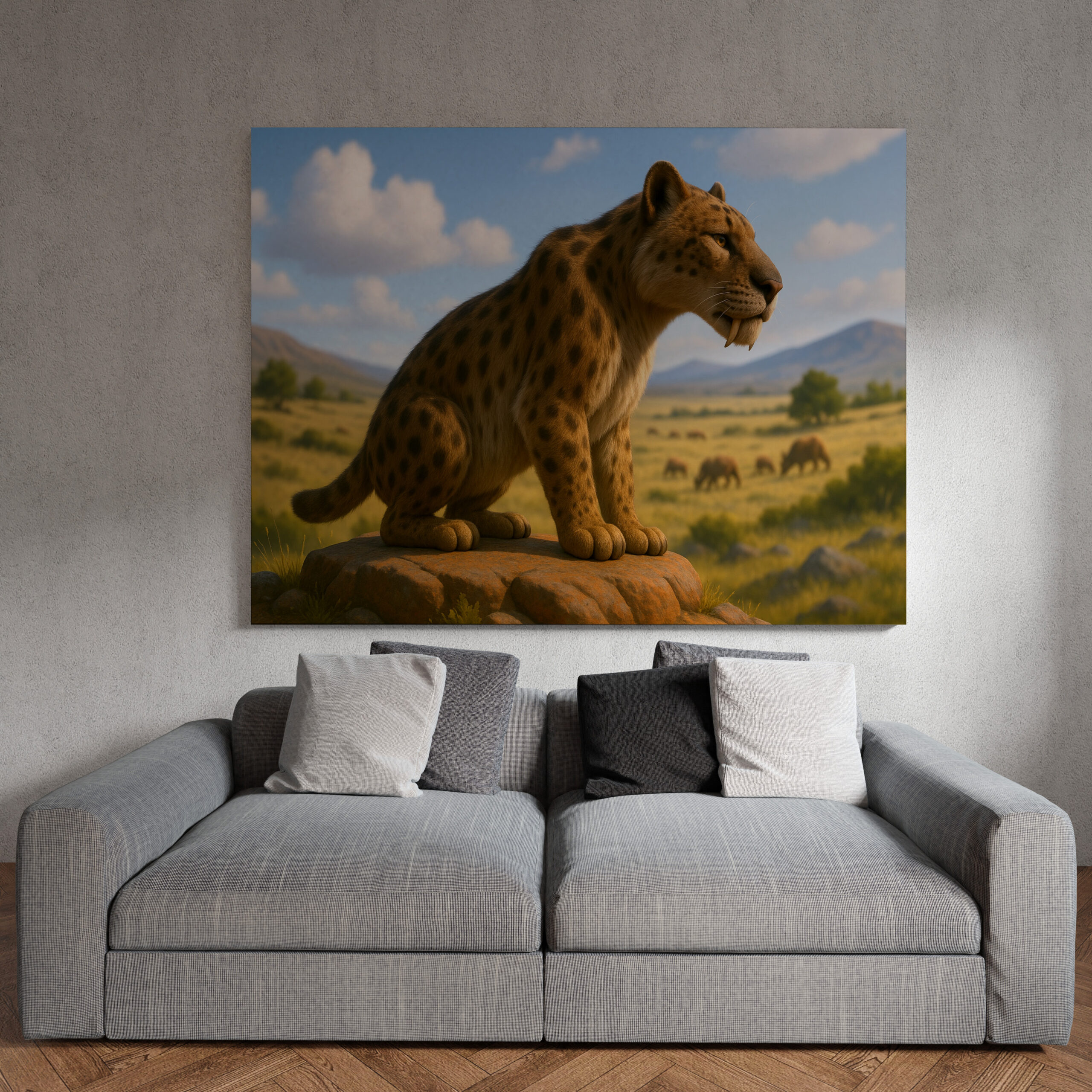 raxxa Canva: Ausgestorben in der Eiszeit - Säbelzahnkatze Homotherium serum – Image 2