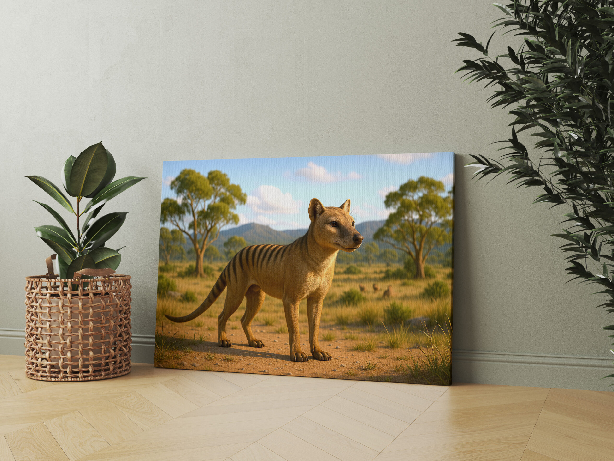 raxxa Canva: Ausgestorben vor Jahrzehnten - Beutelwolf oder tasmanischer Wolf - immagine 2