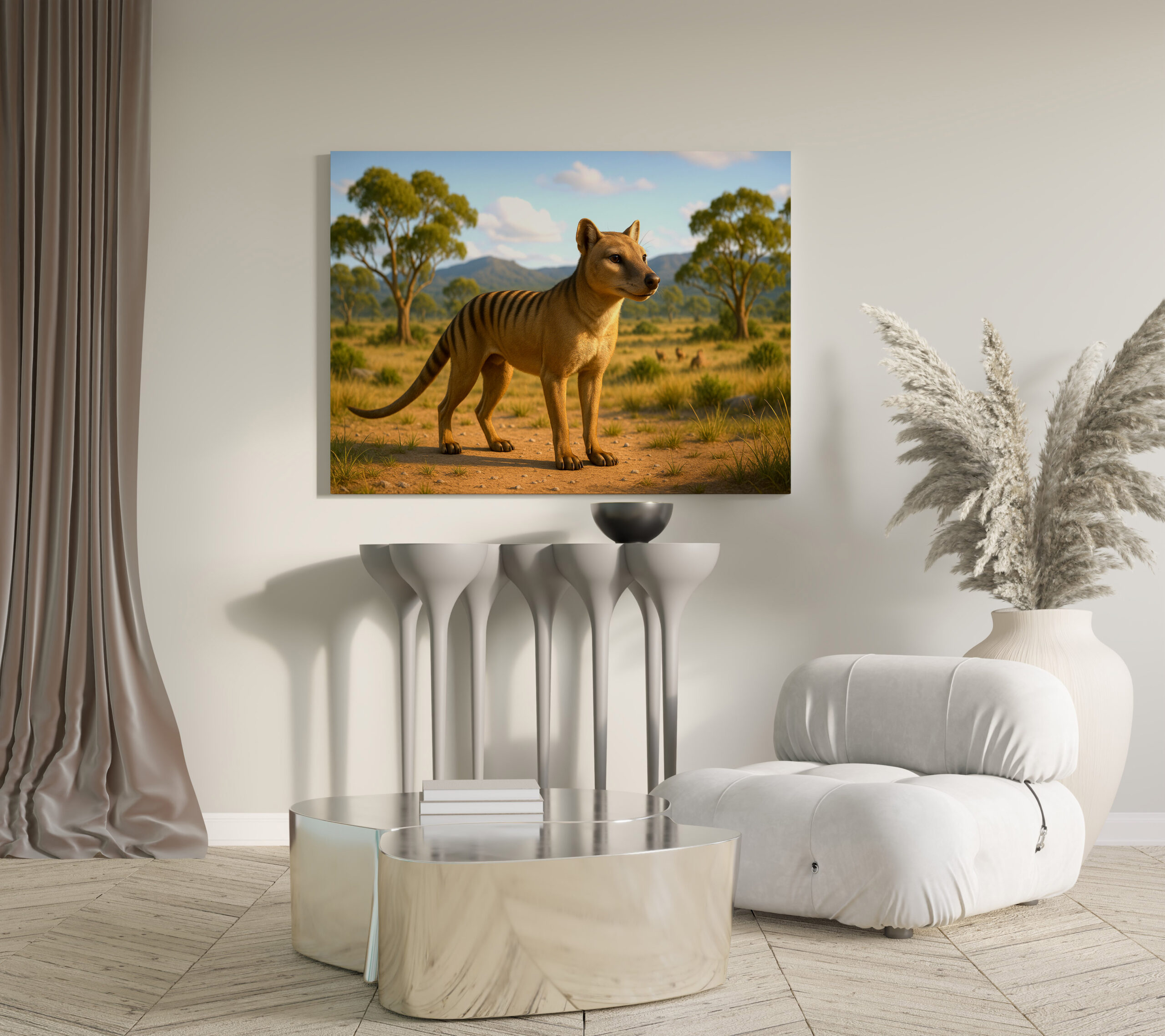raxxa Canva: Ausgestorben vor Jahrzehnten - Beutelwolf oder tasmanischer Wolf - immagine 3