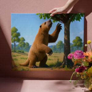 raxxa Canva: Ausgestorben in der Eiszeit - Riesenfaultier Megatherium americanum