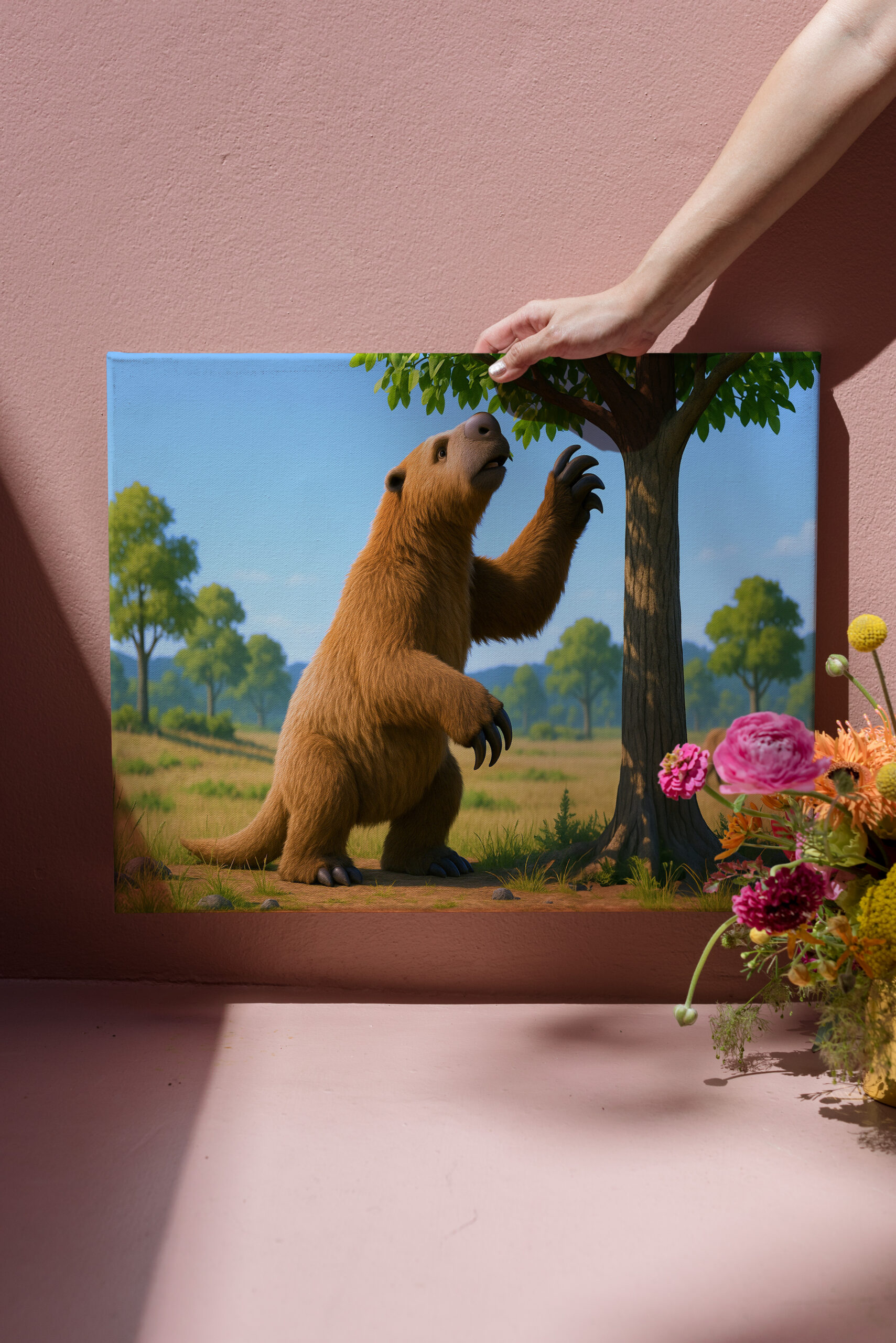 raxxa Canva: Ausgestorben in der Eiszeit - Riesenfaultier Megatherium americanum