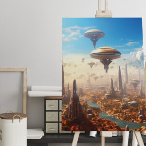 raxxa Canva: Raumstationen auf einem fremden Planeten
