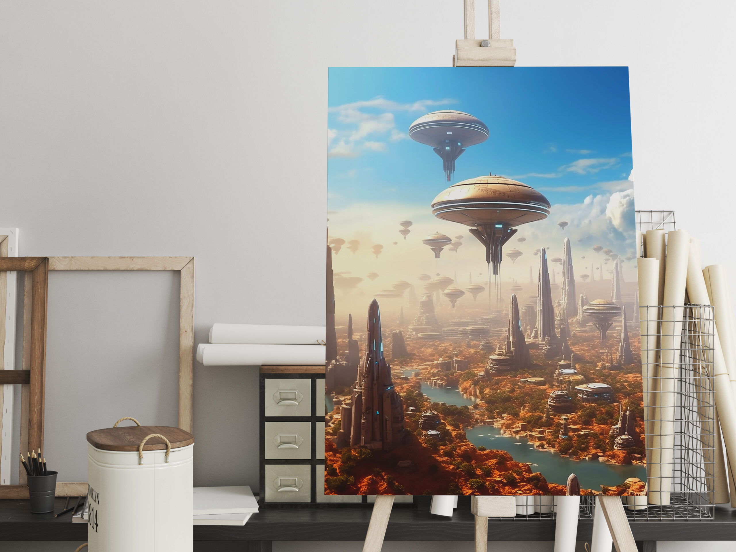 raxxa Canva: Raumstationen auf einem fremden Planeten