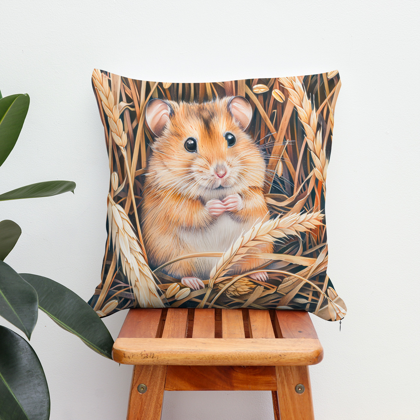 Kissen: Field Hamster in Golden Grain