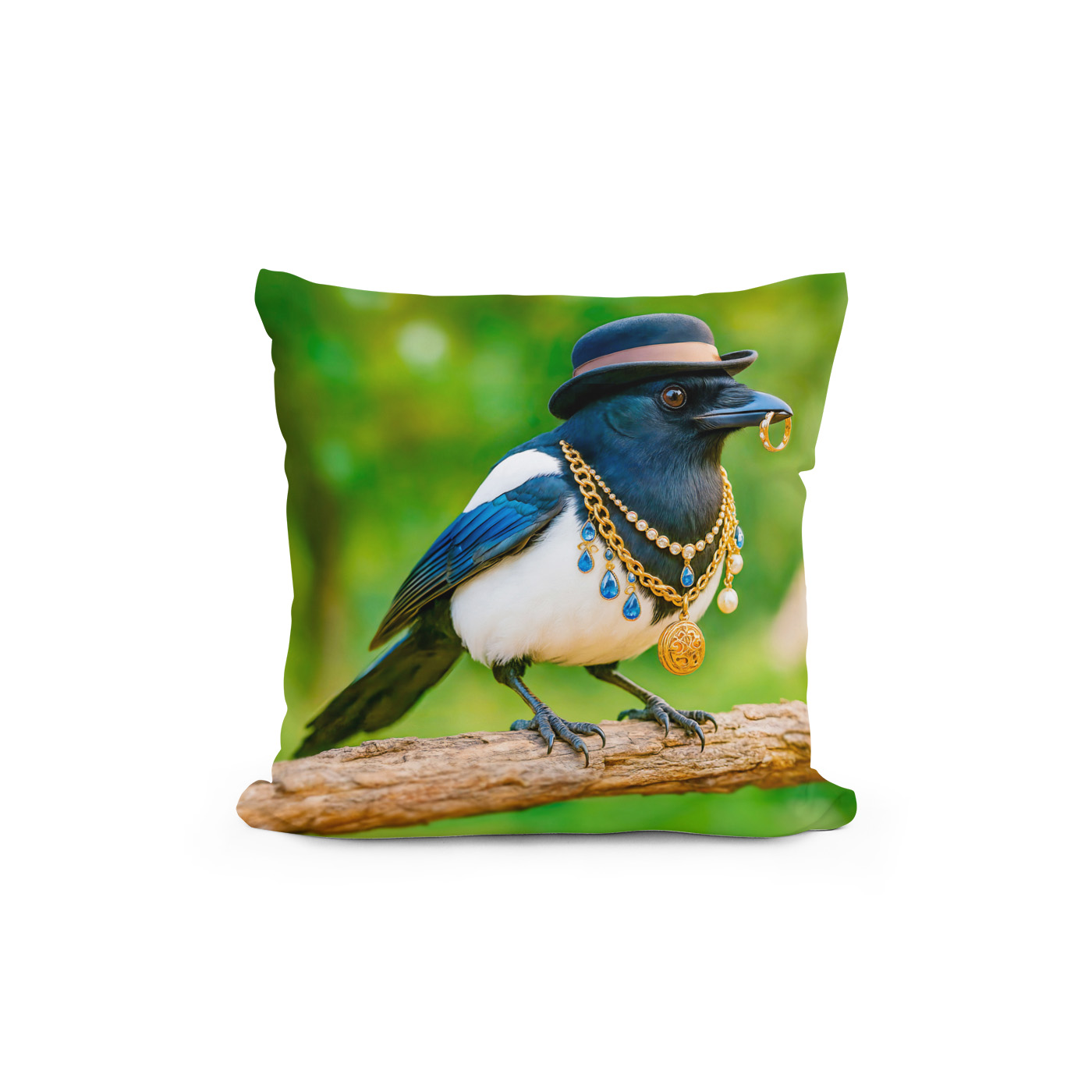 Kissen: Magpie Covered in Jewelry and Gems - immagine 2