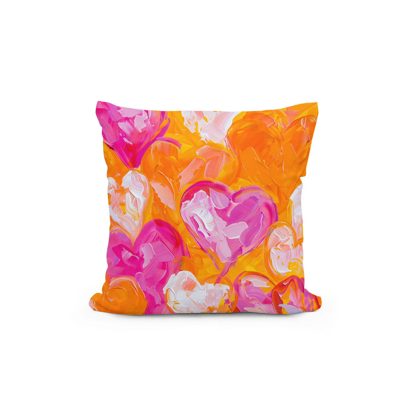 Kissen: Painted Hearts Vibrant Abstract Valentine’s Day Background - immagine 2