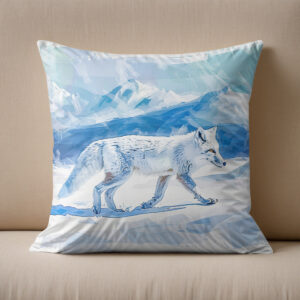 Kissen: Arctic Fox in Snowy Landscape