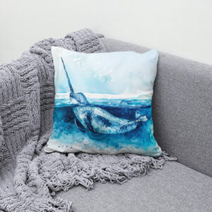 Kissen: Narwhal Swimming in Arctic Waters