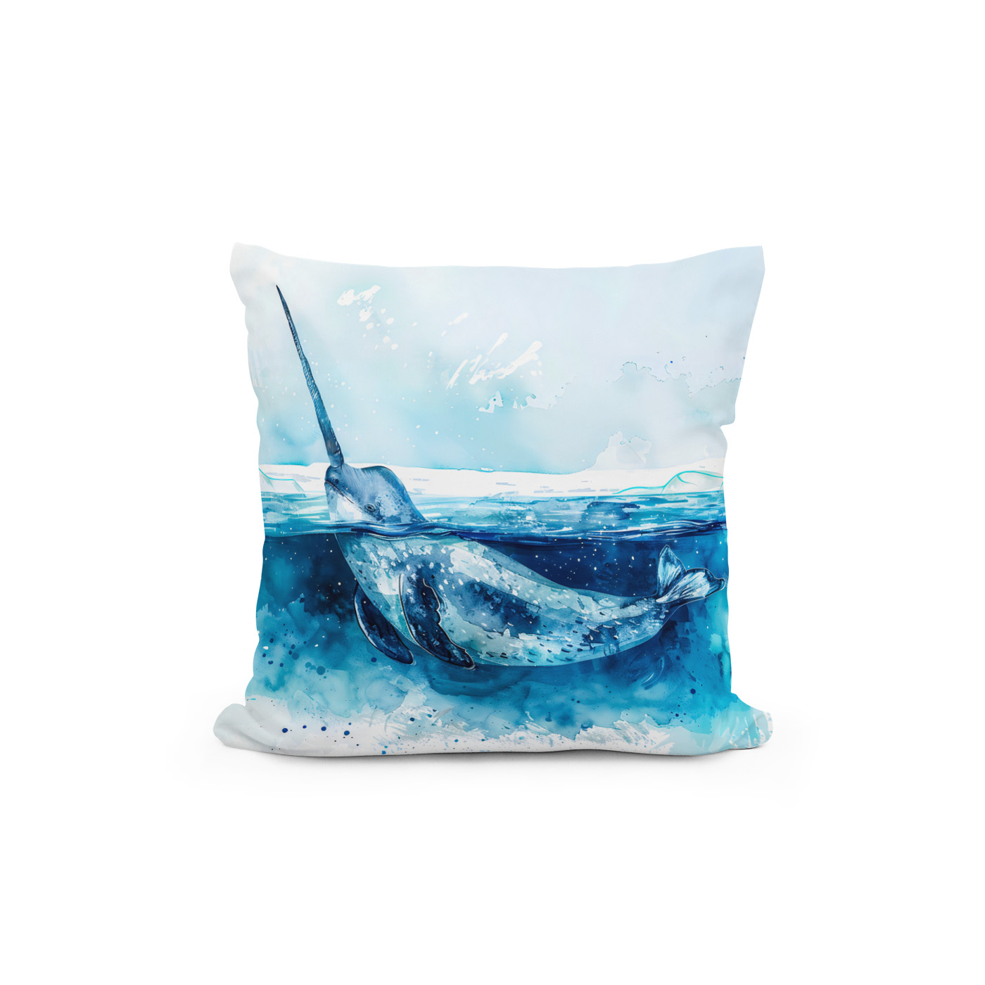 Kissen: Narwhal Swimming in Arctic Waters – Bild 2