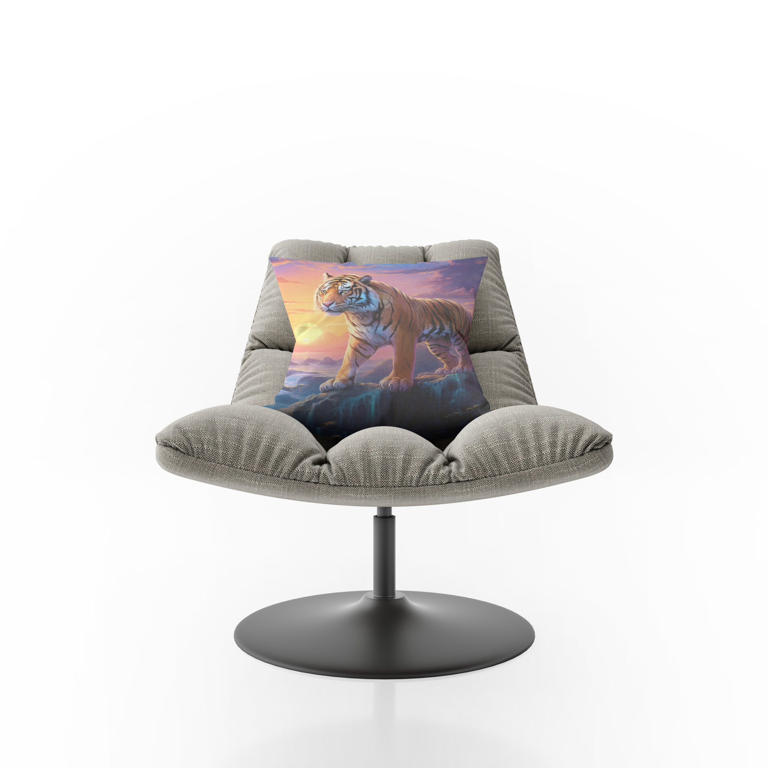 Kissen: Majestic Tiger Chinese Zodiac Artistry. Sunset – Image 2