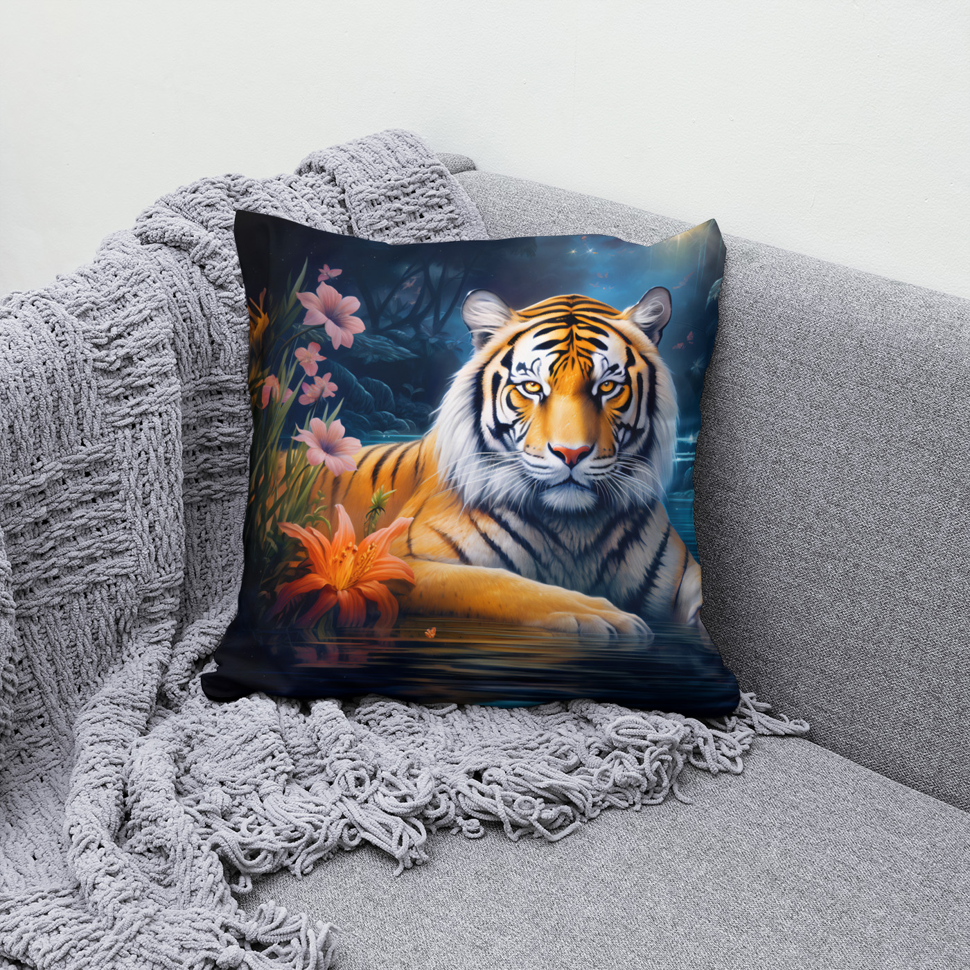 Kissen: Majestic Tiger Chinese Zodiac Artistry