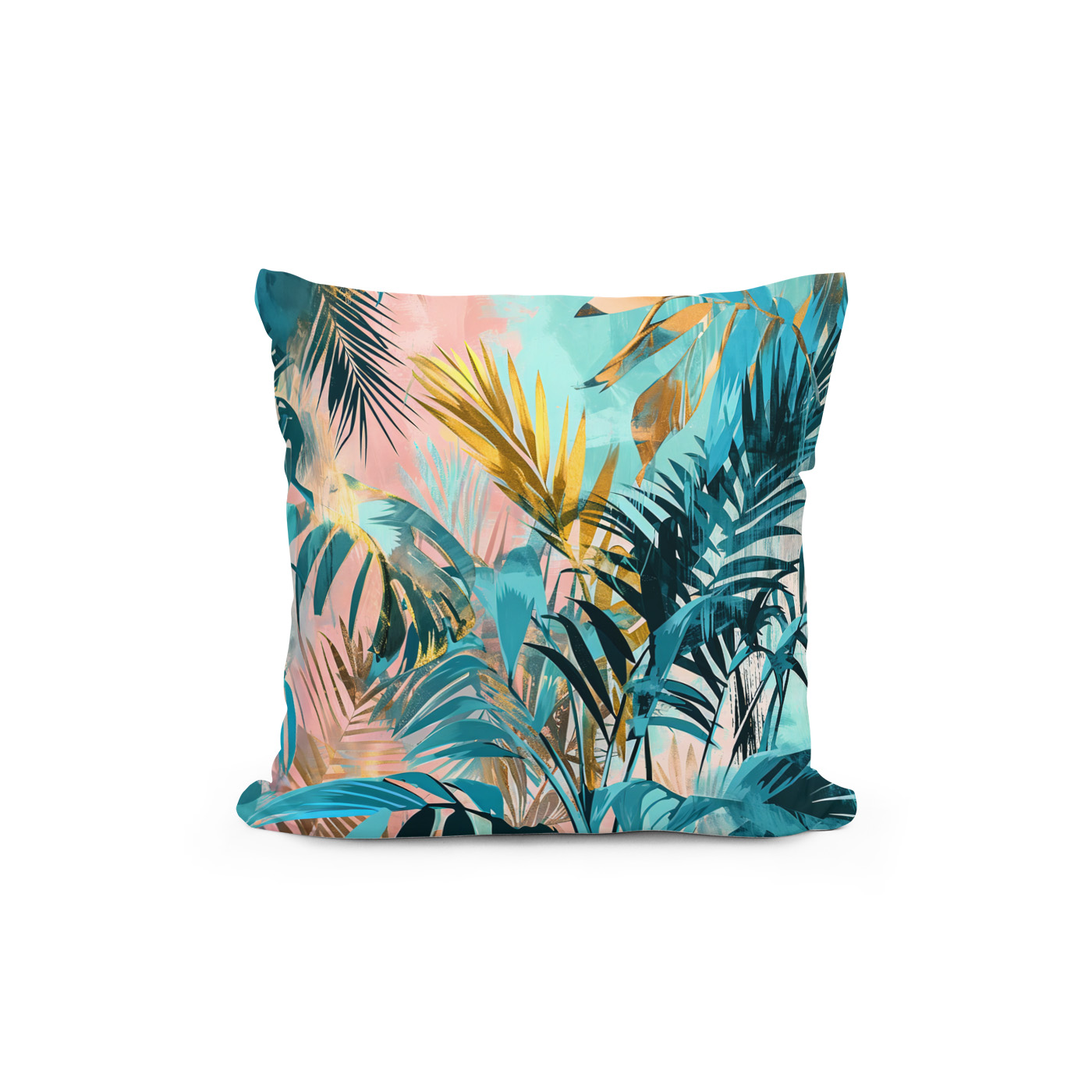 Kissen: Green Watercolor Leaf With Fresh Botanical Tones – Image 2