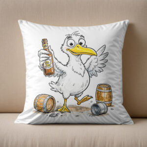 Kissen: Comic Bird Barrel Dance