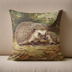Kissen: Igel mit Jungtier