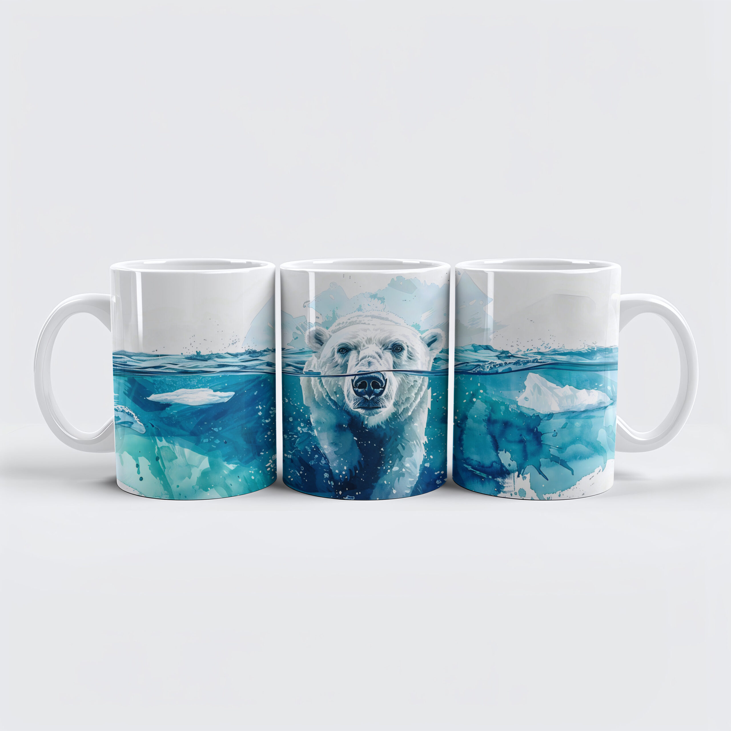 raxxa Premium-Tasse: Polar Bear in Arctic Waters