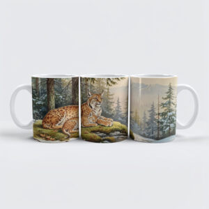 raxxa Premium-Tasse: Luchs mit Jungtier